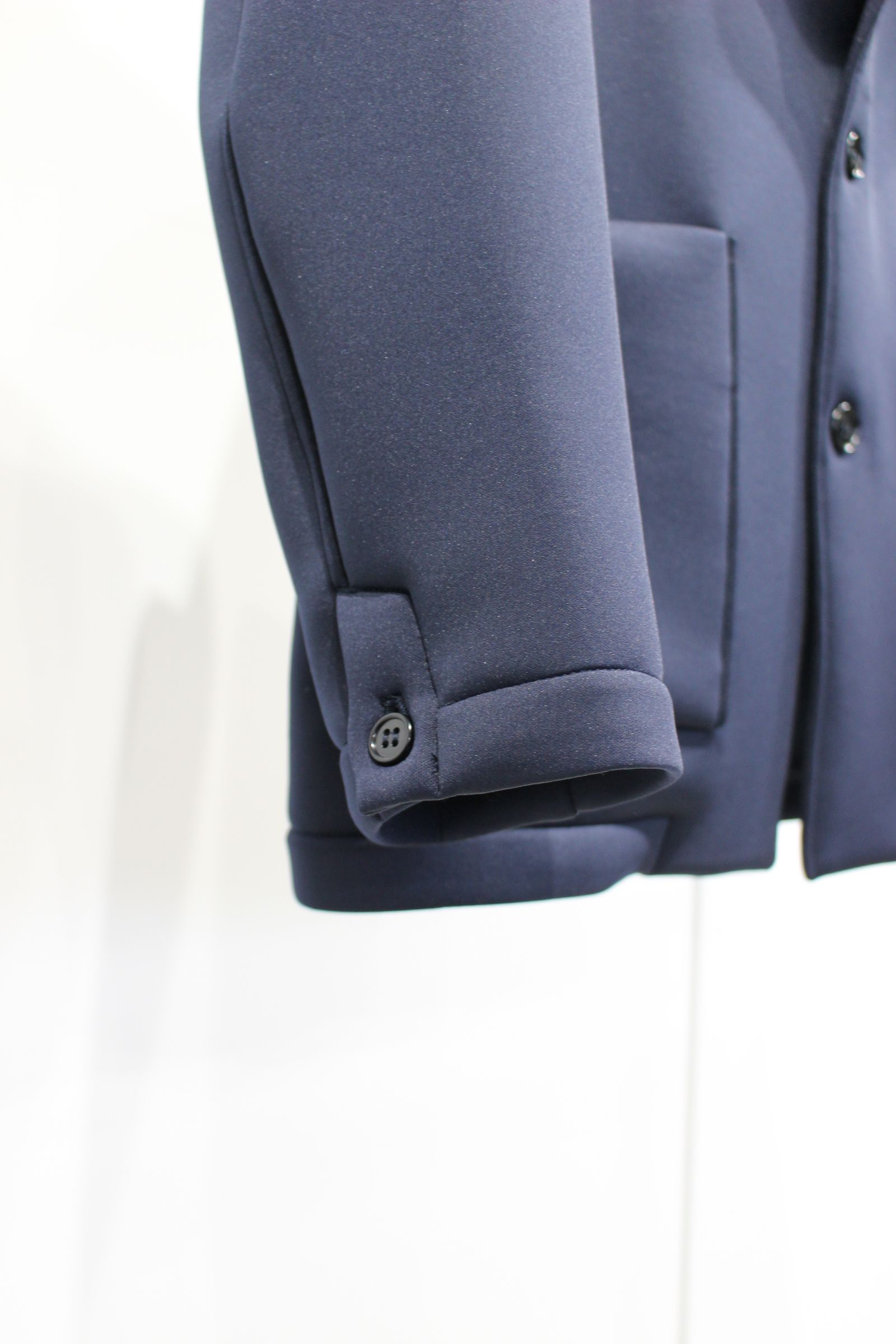 CURLY - [ラスト1点] SMOOTH DOUBLE-KNIT JACKET/NAVY | NapsNote