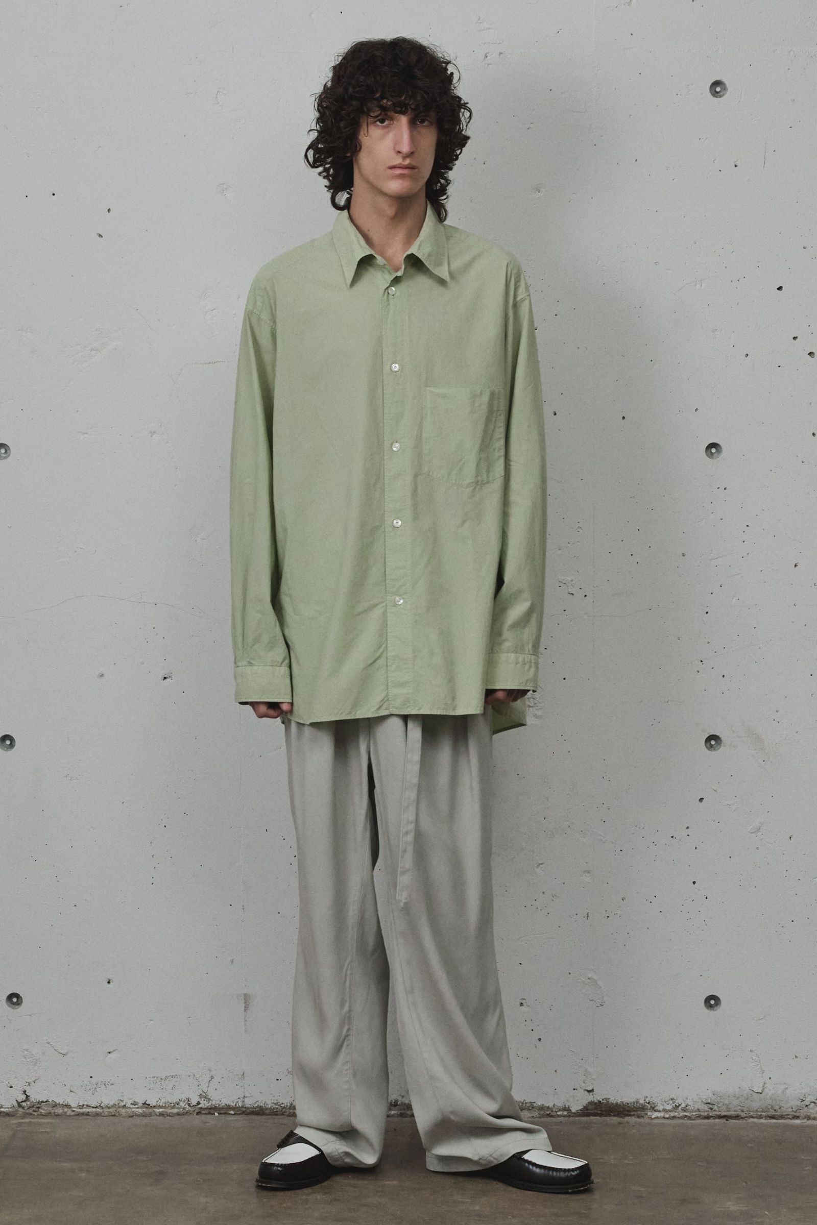 [ラスト1点] SHRINK OVER SHIRT | GRAYMINT | シャツ