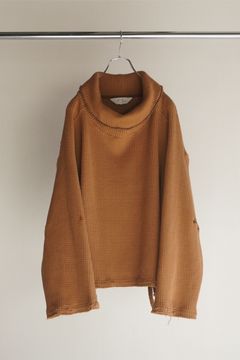 HEAVYWAFFLE DAMAGE LS T-SHIRT | TERRACOTTA | ダメージワッフル