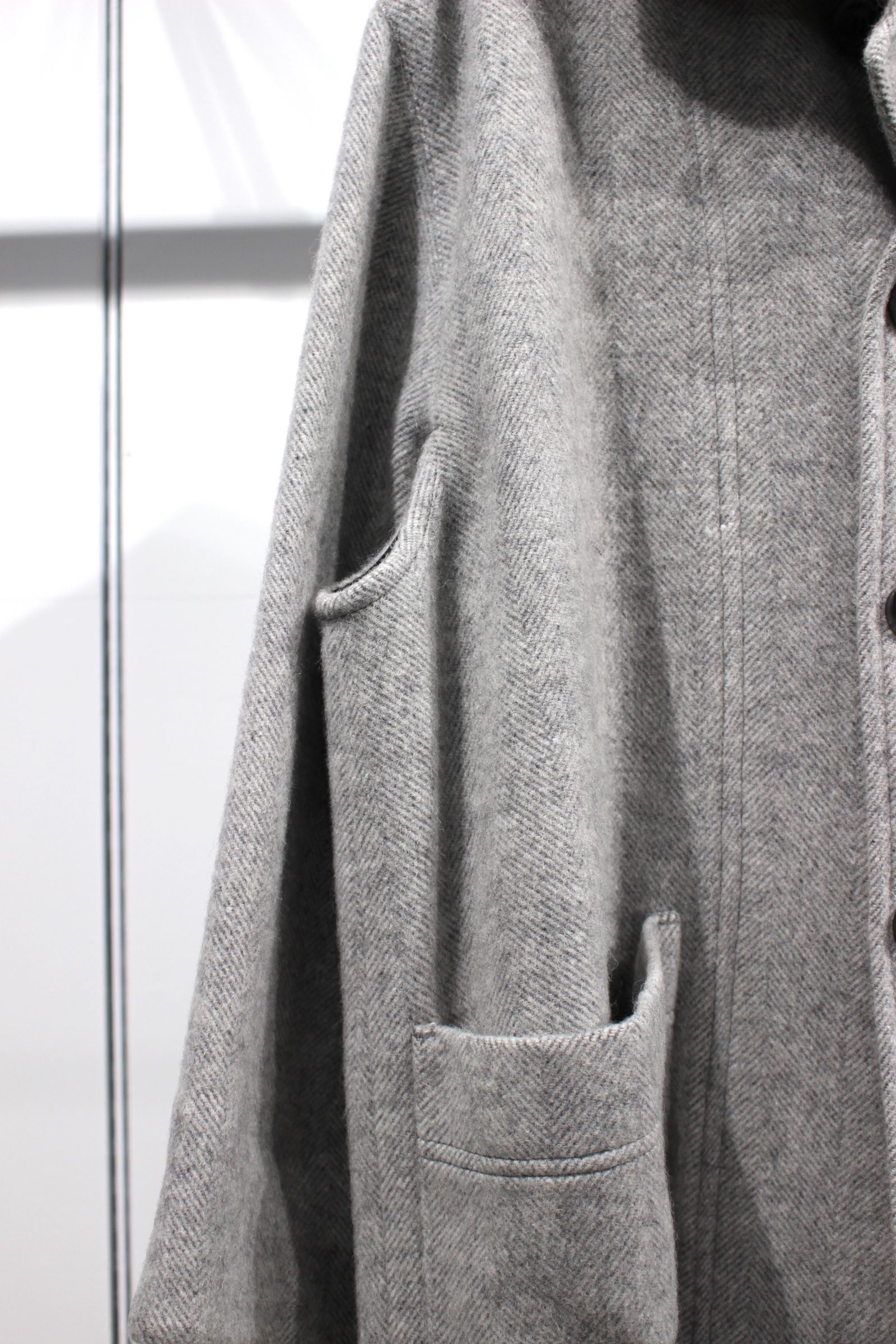 RECYCLE HERRINGBONE BLANKET Long Coat/ロングコート