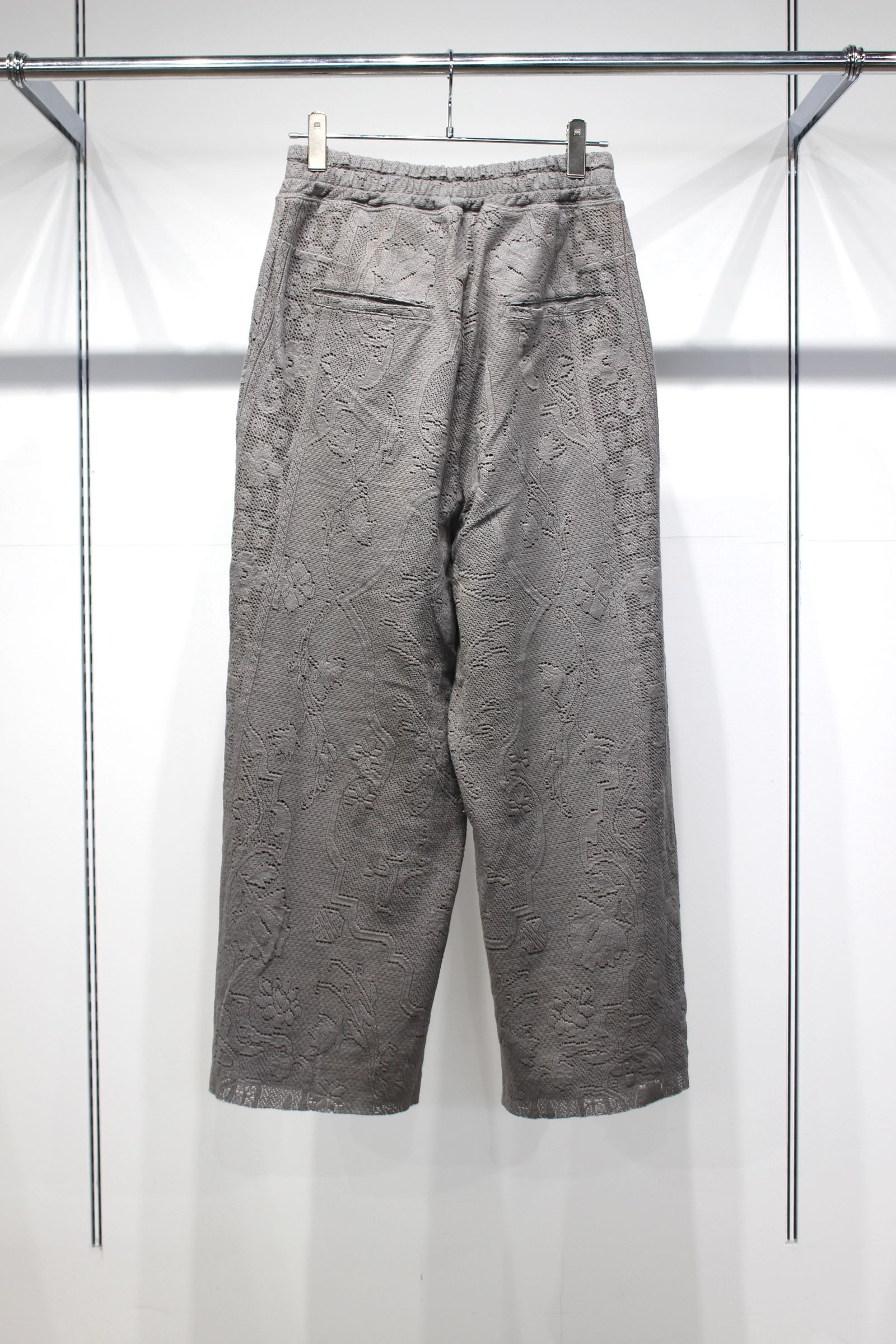 AGING LACE DOUBLE PANEL SLACKS | GRAY | スラックス