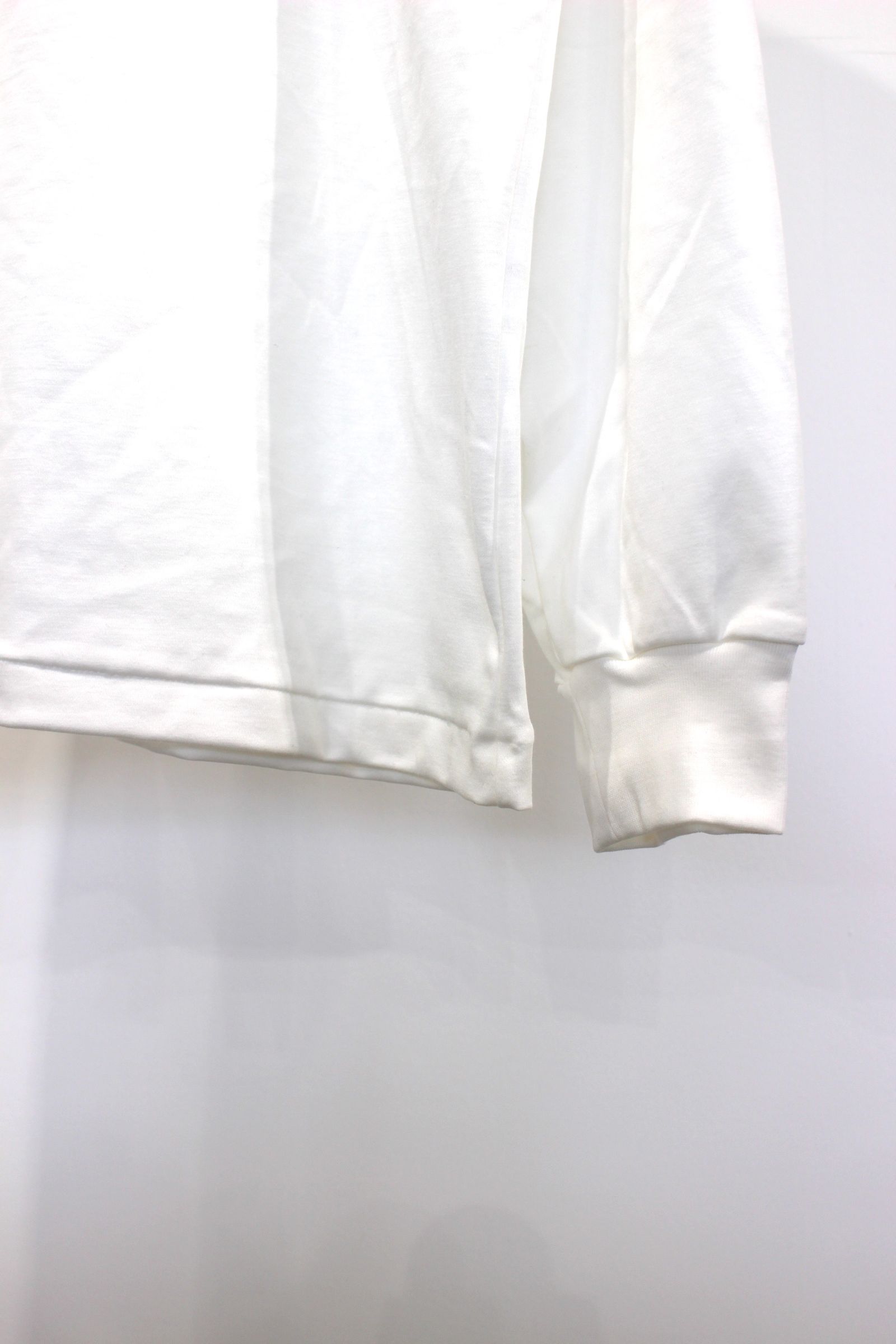 1ST PICKED SUVIN HIGH NECK L/S TEE/WHITE