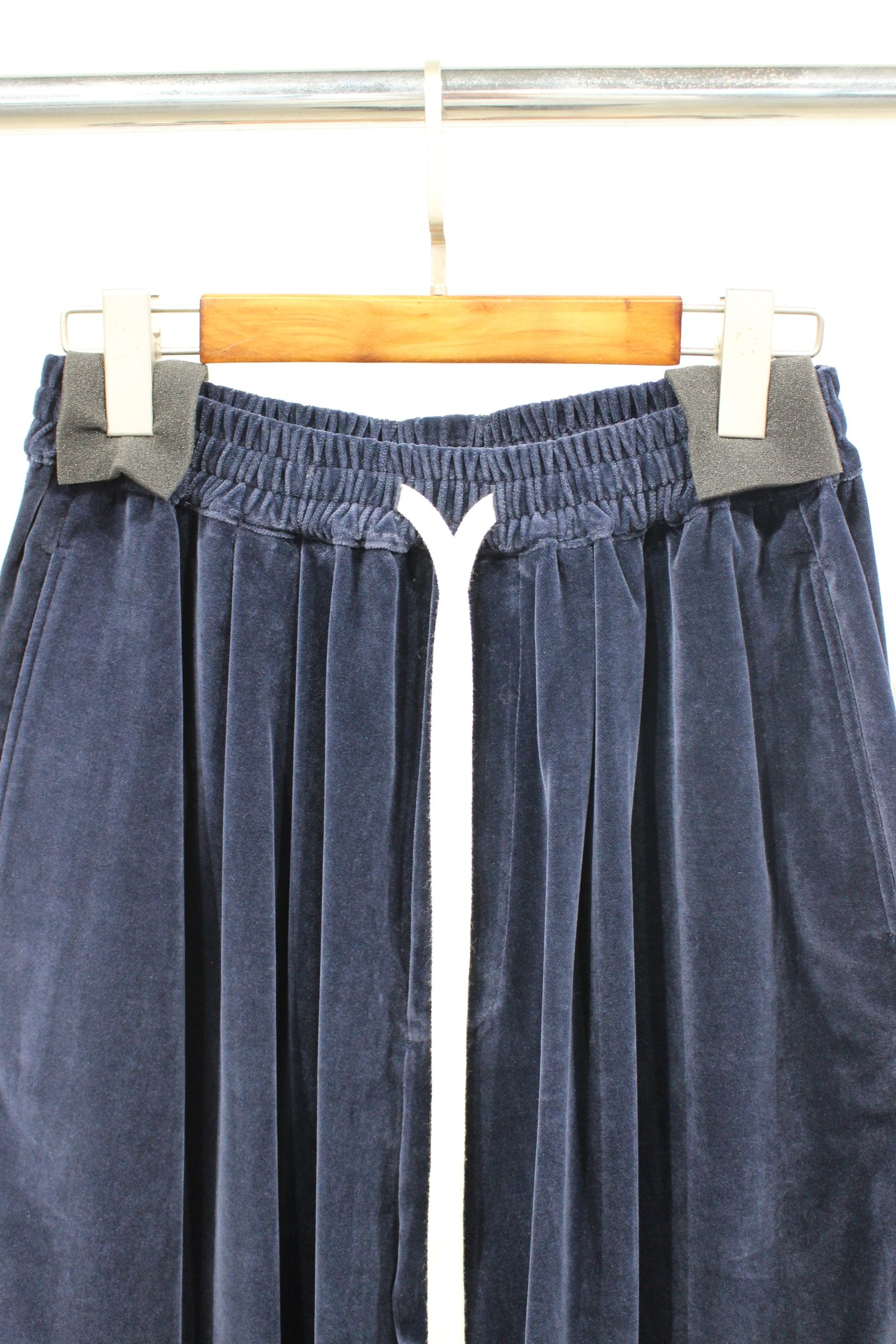VELVET USED FINISH EASY WIDE PANTS | NAVY | パンツ