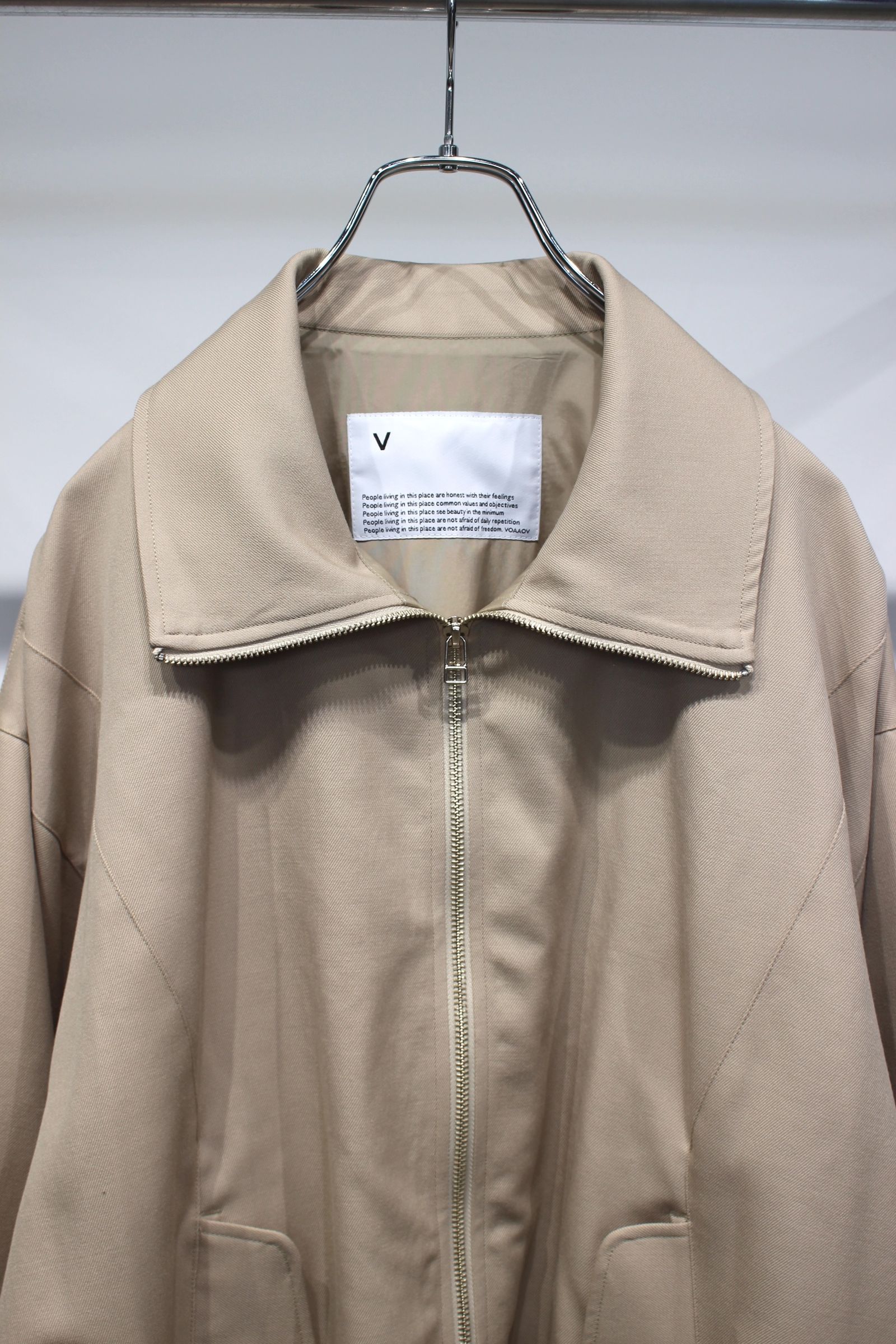 BISHU OLD WOOL GABARDINE Zip Blouson | BEIGE | アウター