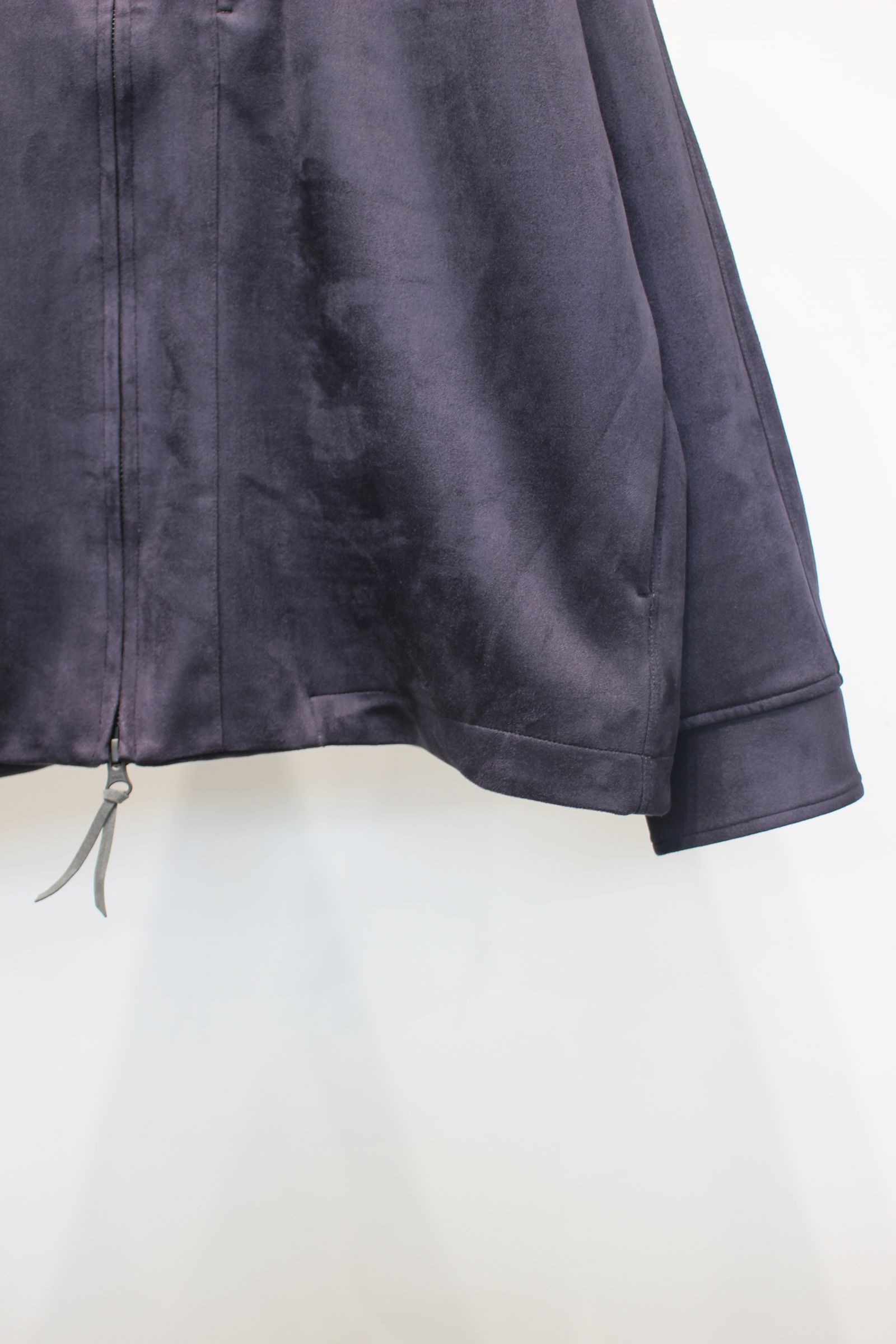 KNIT SUEDE ZIP-UP BLOUSON | SLATE NAVY | ジップアップブルゾン