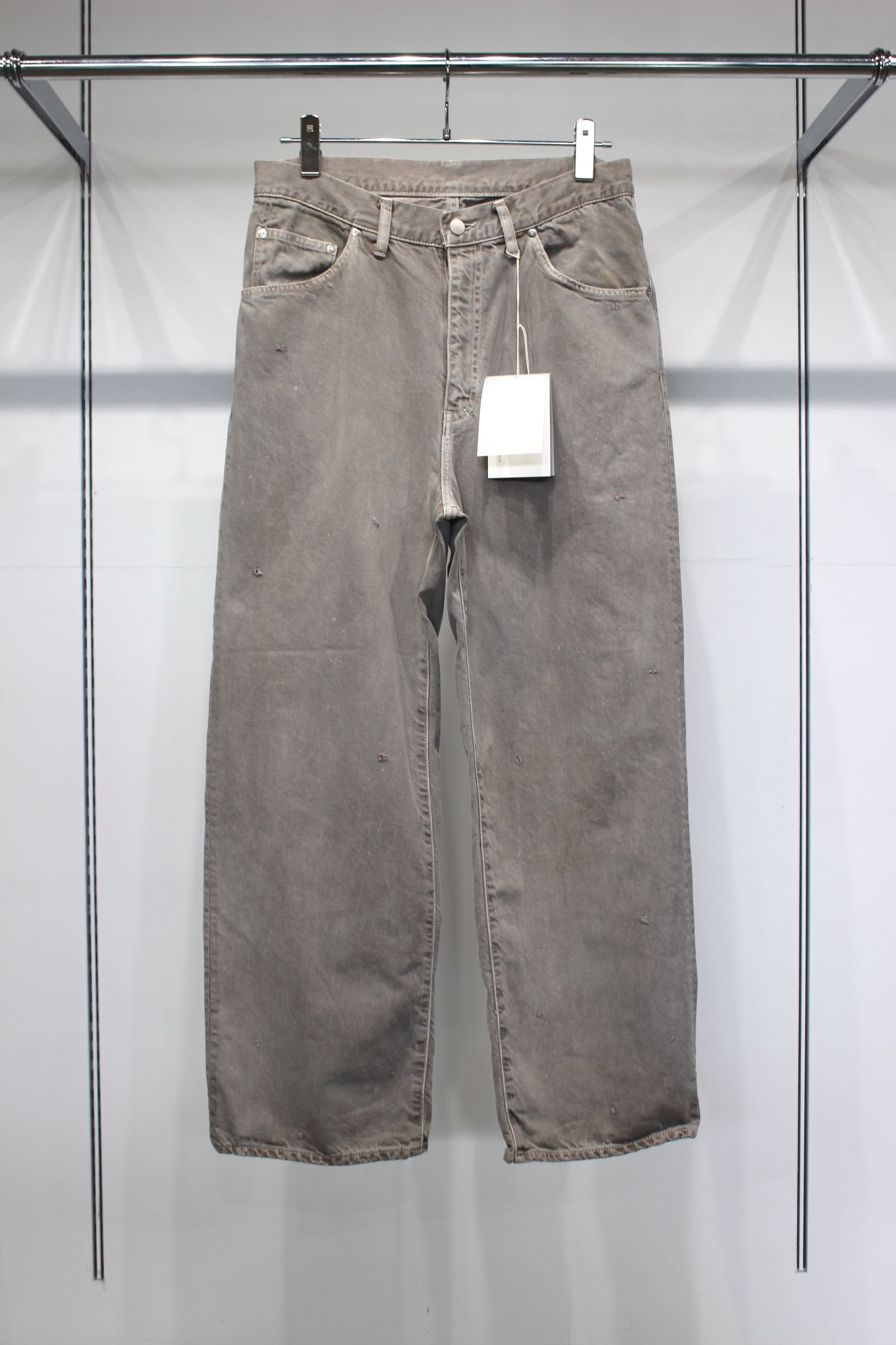 AGING MIDDLE STRAIGHT 5P DENIM PANTS | GRAY | デニムパンツ