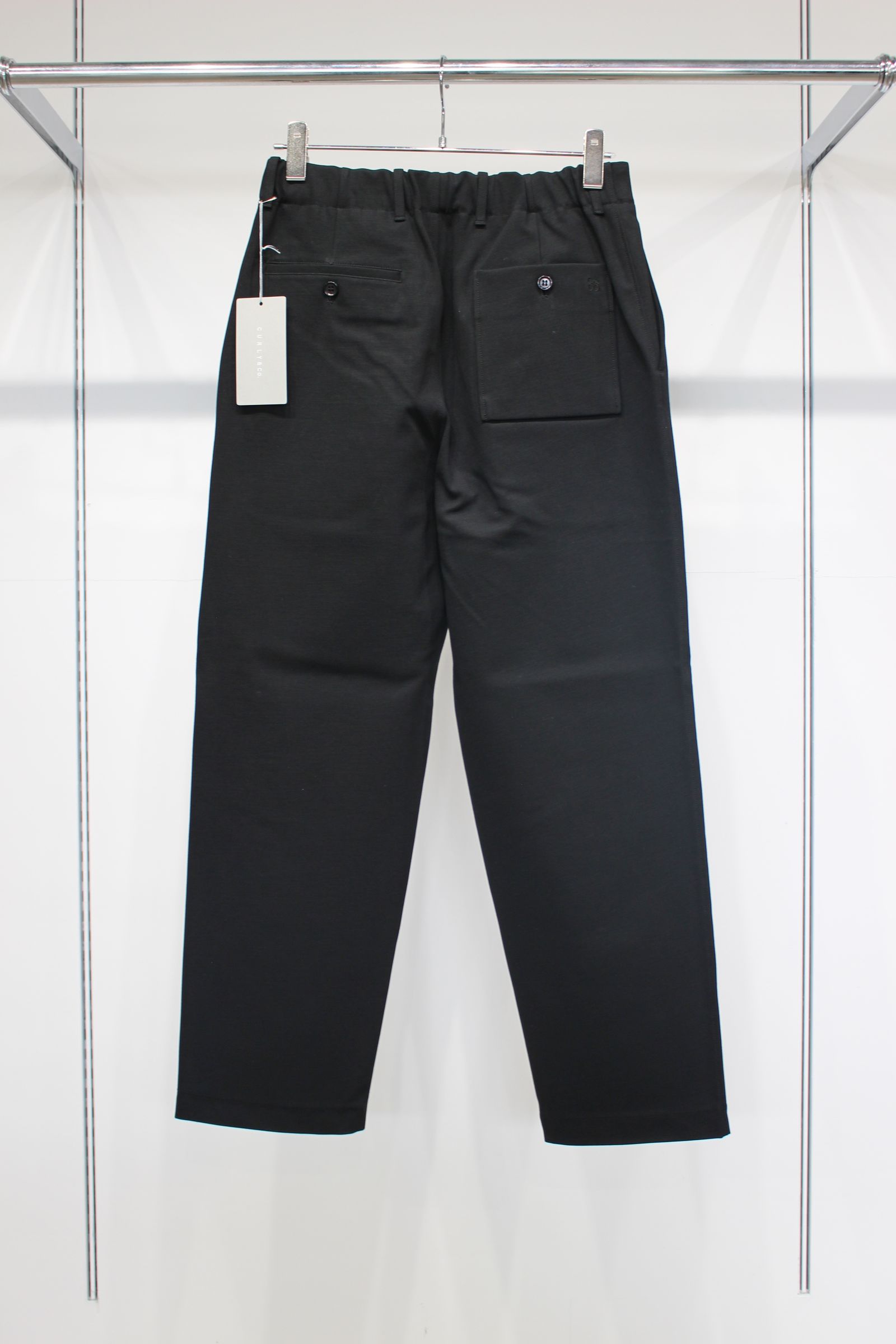 KNIT CHINO-CLOTH PANTS (STRAIGHT) | BLACK | ニットチノパンツ