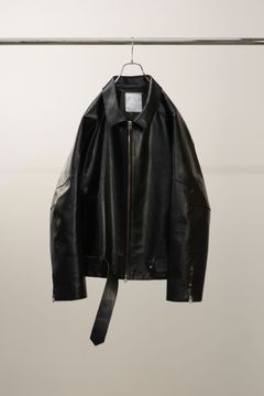 H.L ZIP UP JACKET | BLACK | レザージャケット