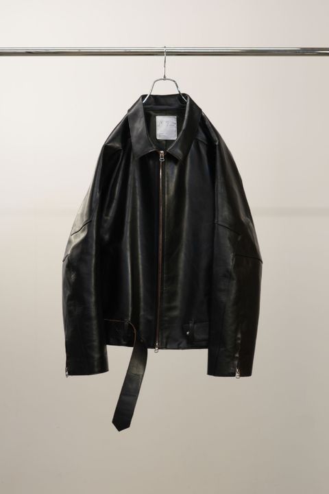H.L ZIP UP JACKET | BLACK | レザージャケット