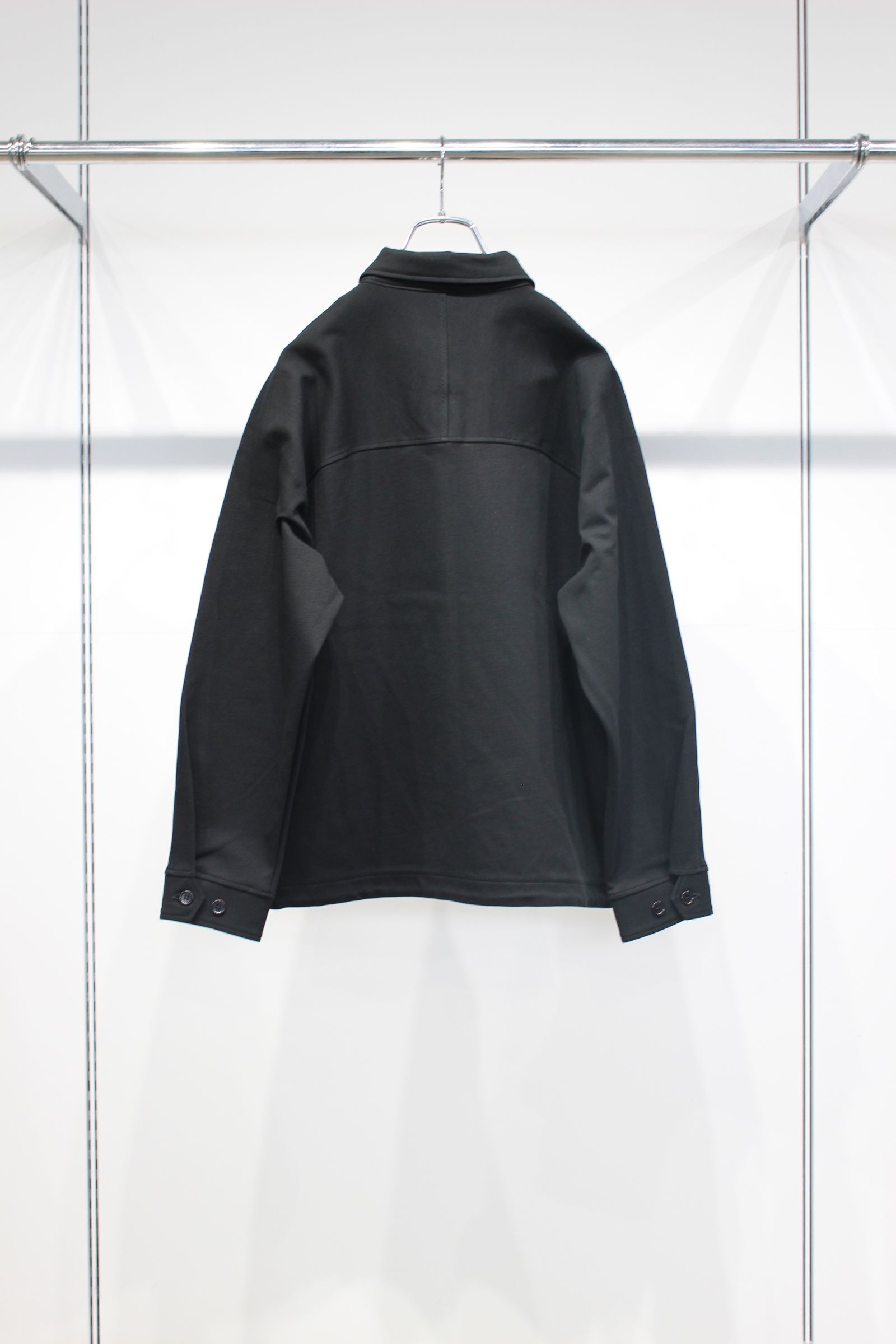 KNIT CHINO-CLOTH ZIP-UP BLOUSON | BLACK | ジップアップブルゾン