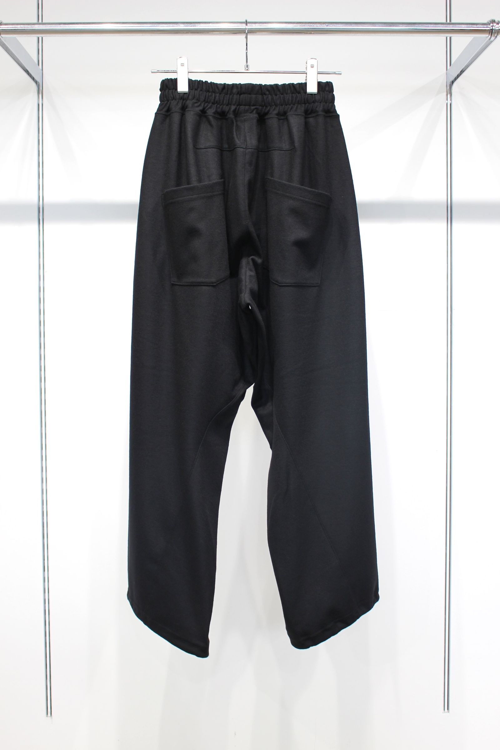 WIDE TUCK WOOL PANTS | BLACK | イージーパンツ