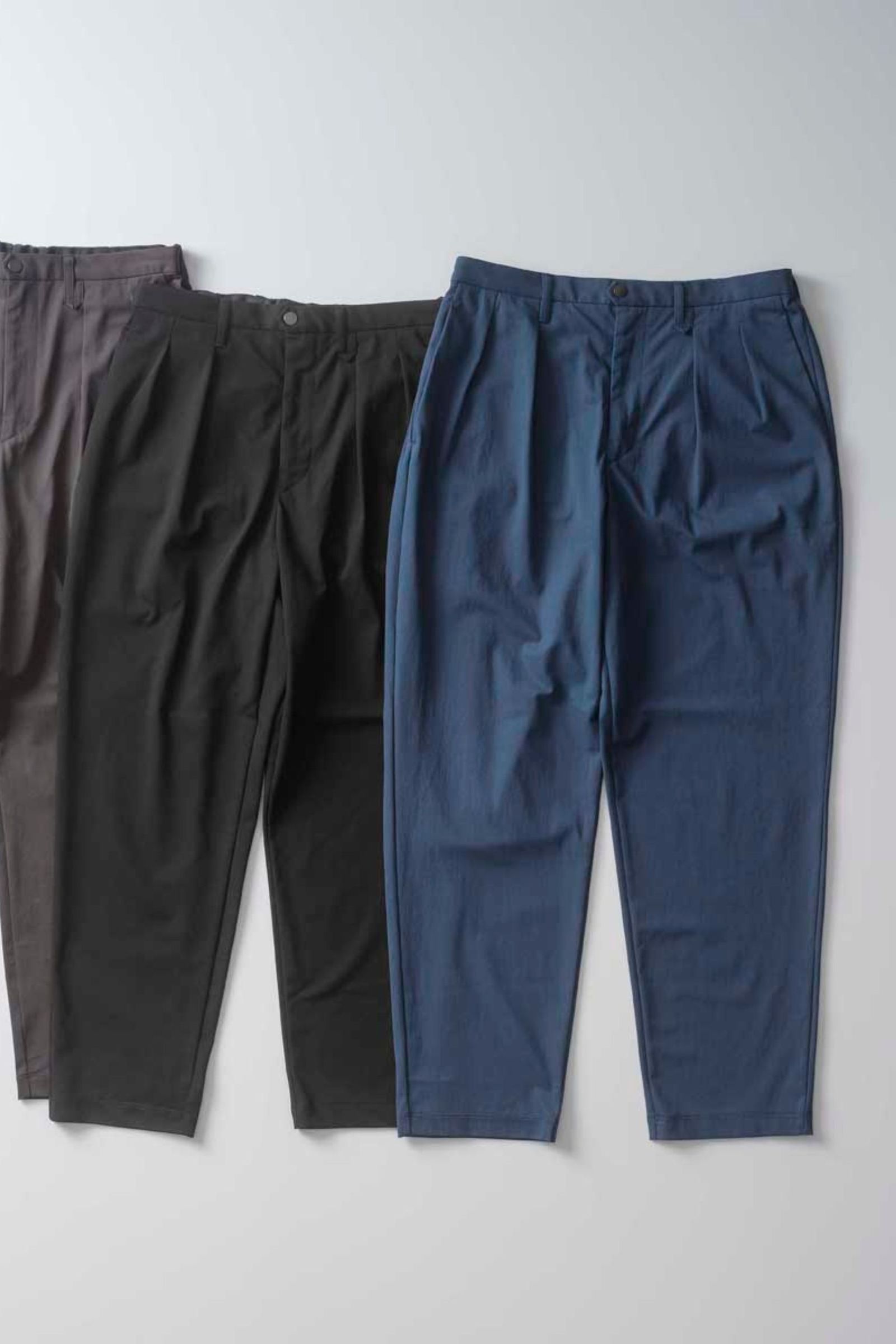 TRICOT TAPERED TROUSERS/BLACK
