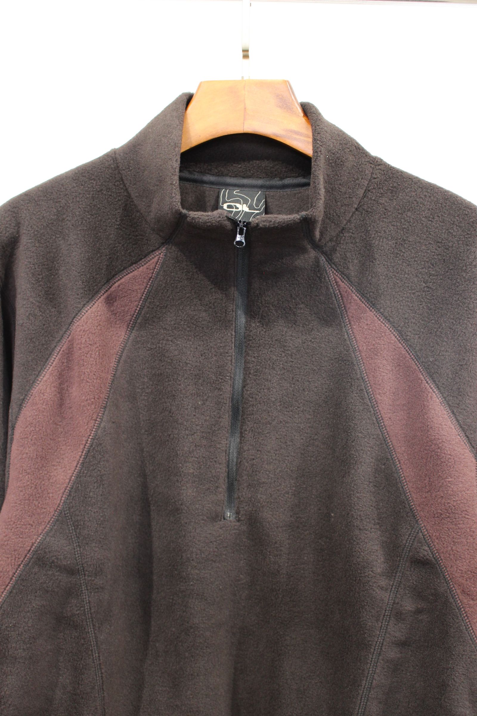 [ラスト1点] SWITCHING FLEECE HALF ZIP L/S | BLACK | フリース