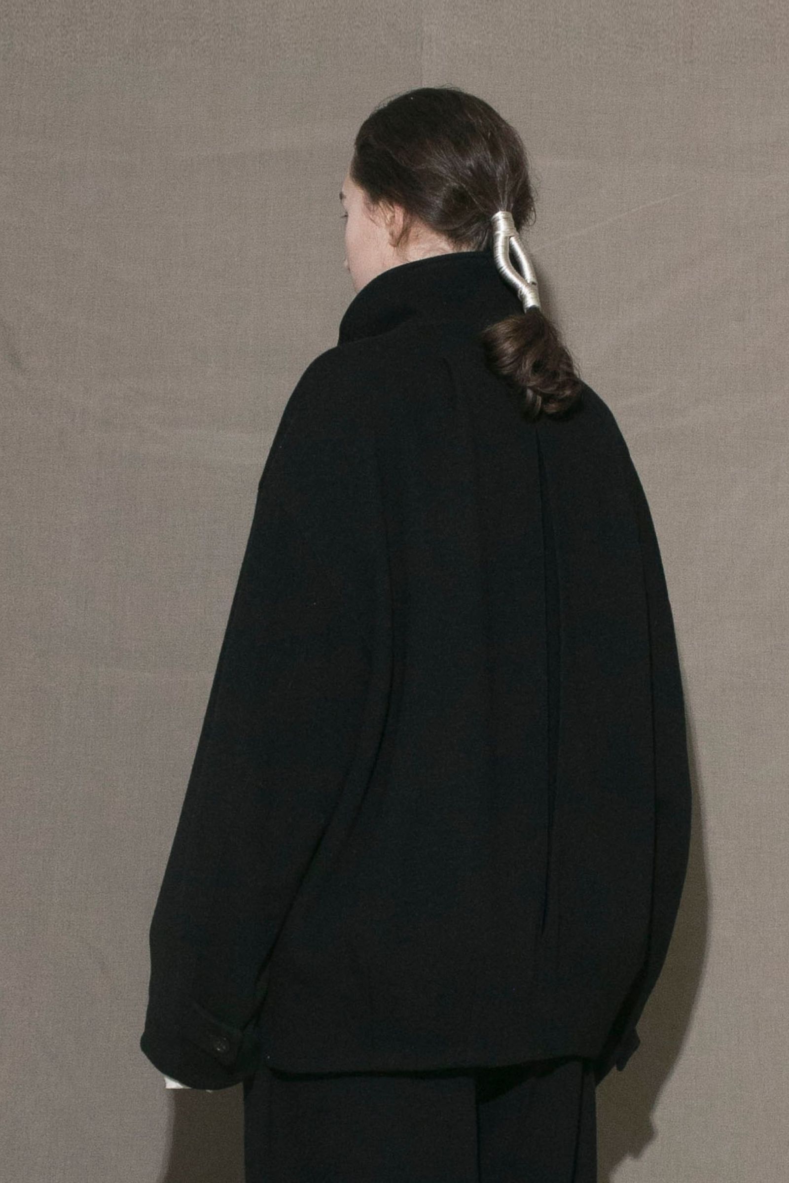 my beautiful landlet - RECYCLED MELANGE WOOL KNIT ZIP BLOUSON