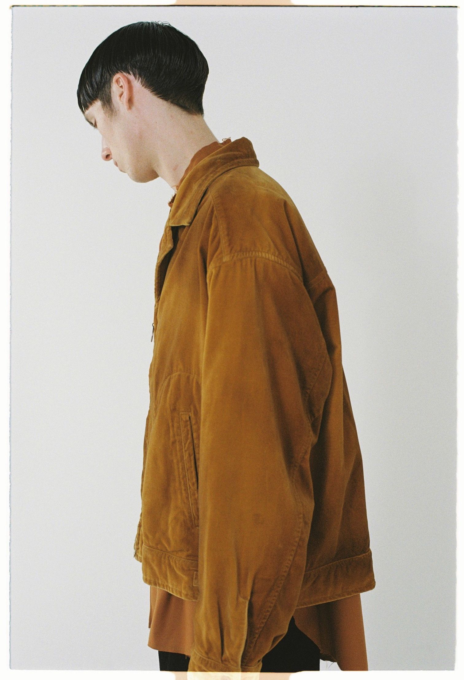 ANCELLM - C/VELVET ZIPUP JACKET/BROWN | NapsNote