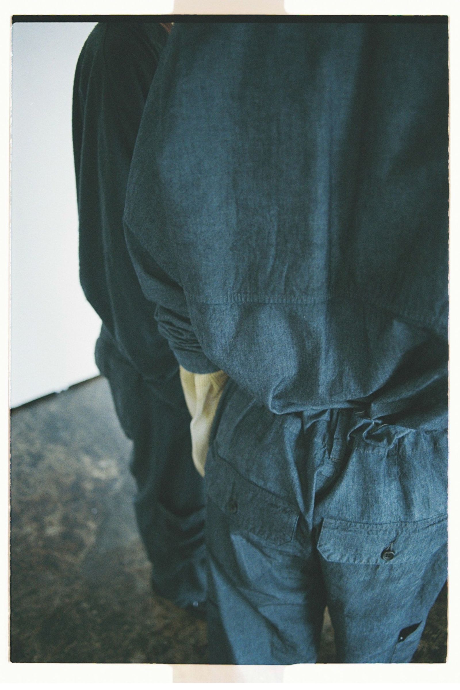 CHANBRAY DRESS LS SHIRT/INDIGO