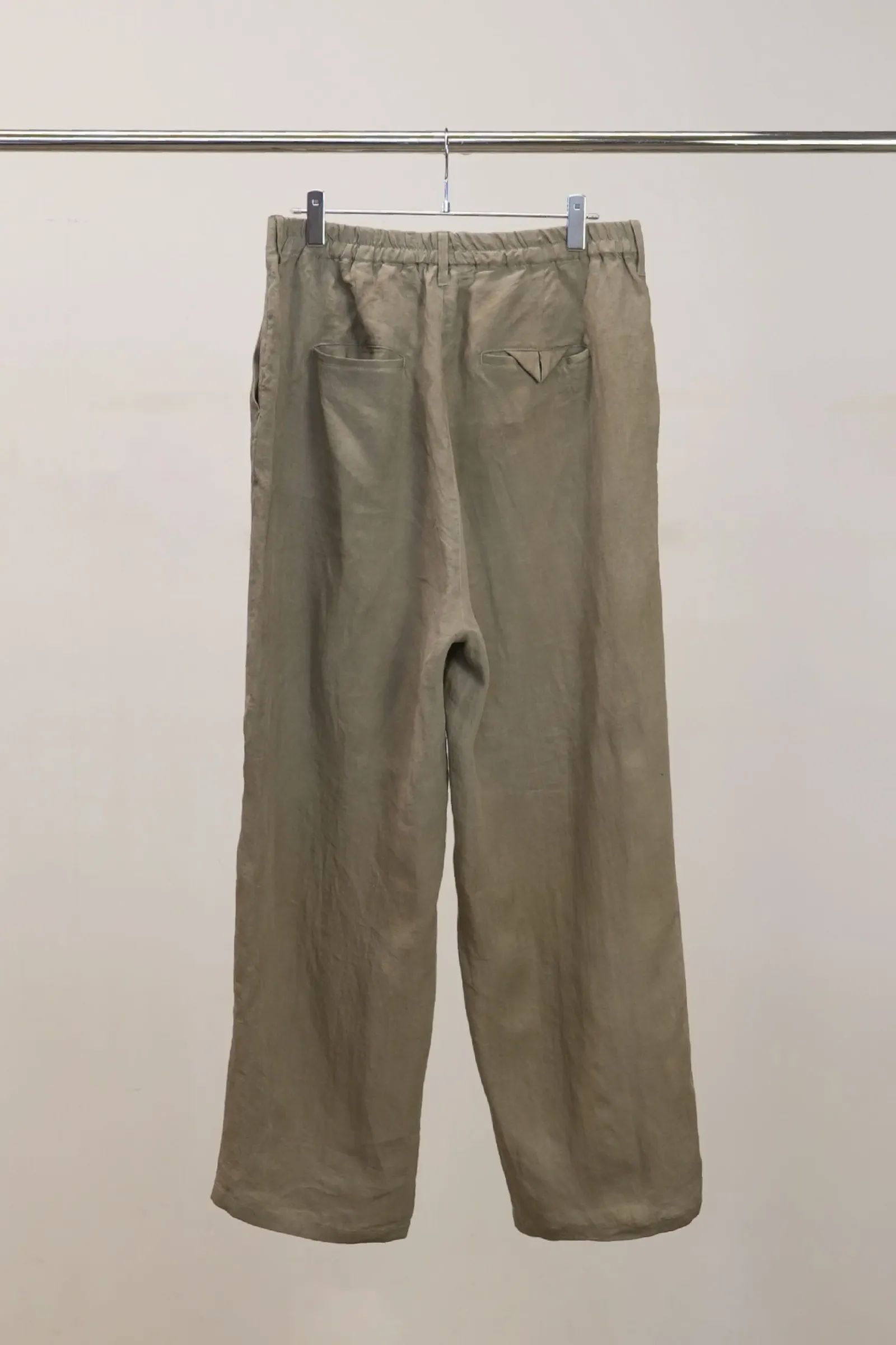 100/S LINEN TAILORED SHIRT | 100/S LINEN TUCK SLACKS | KHAKIBEIGE | セットアップ