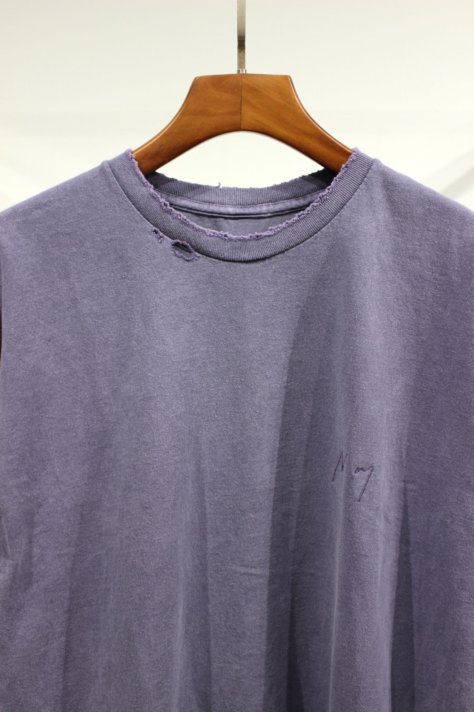 全商品対象が ANCELLM AGING LS T-SHIRT(DUSKY PURPLE) - トップス