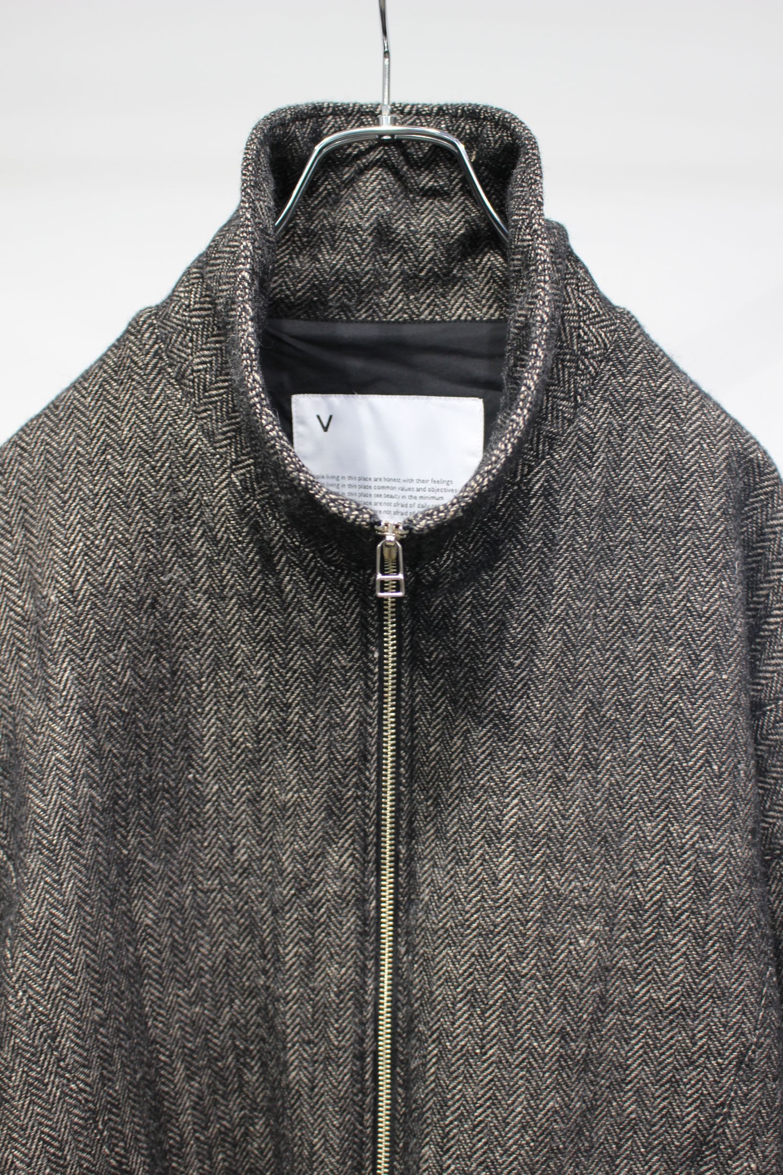 WOOL LINEN HERRINGBONE Blouson | BLACK | アウター
