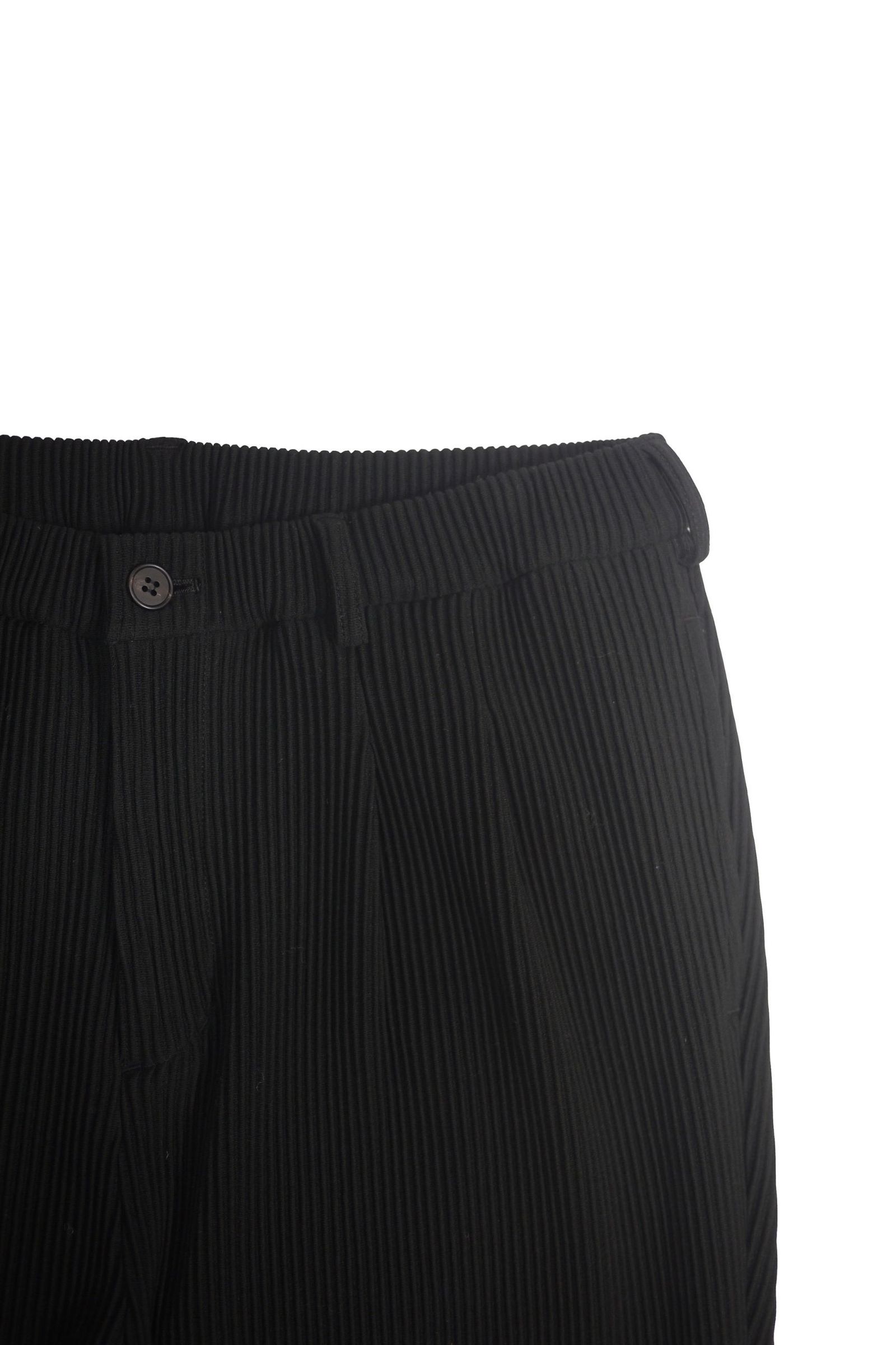 RIPPLE TAPERED SLACKS/BLACK