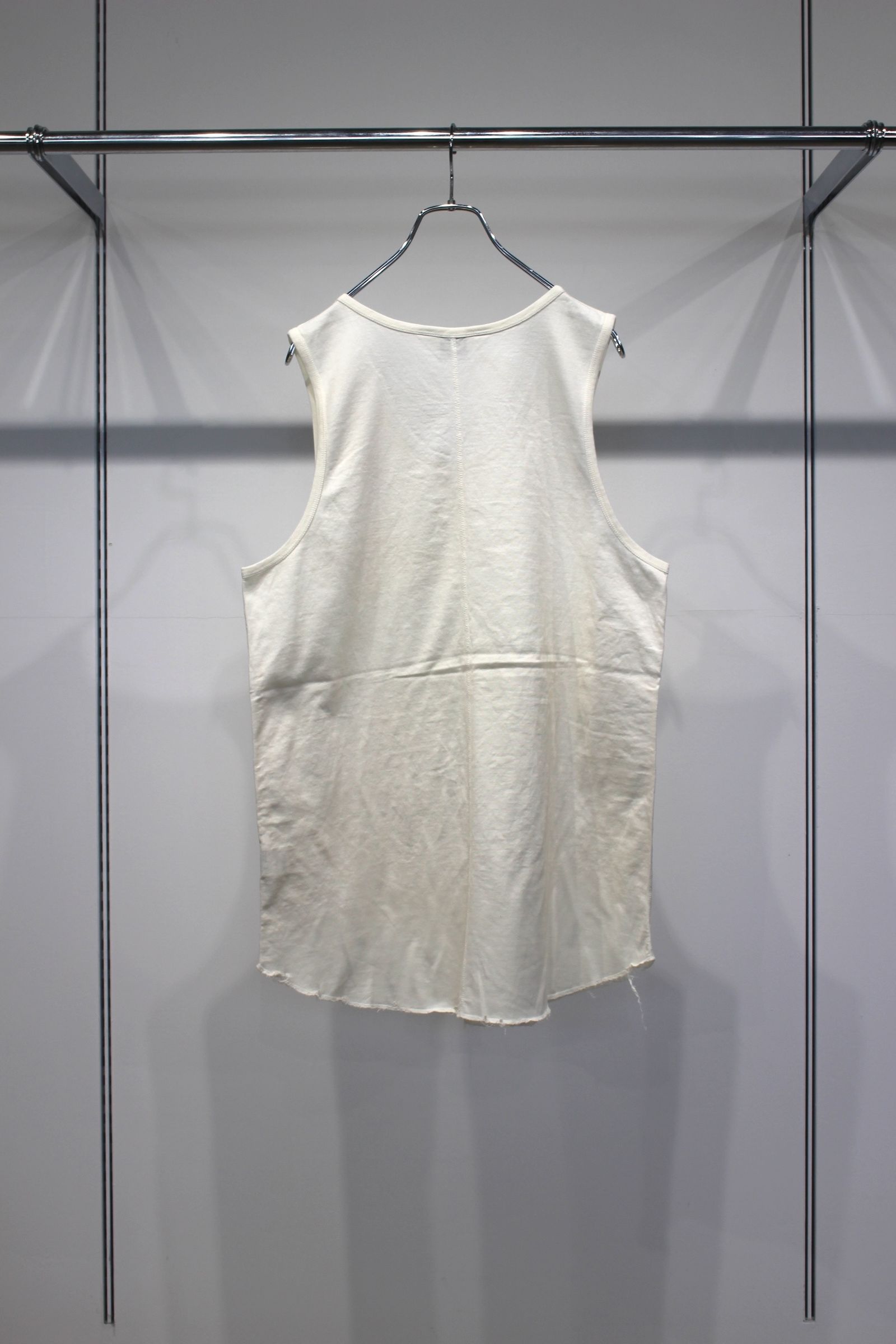 [ラスト1点] UNEVENNESS TANK TOP | G.WHITE | タンクトップ