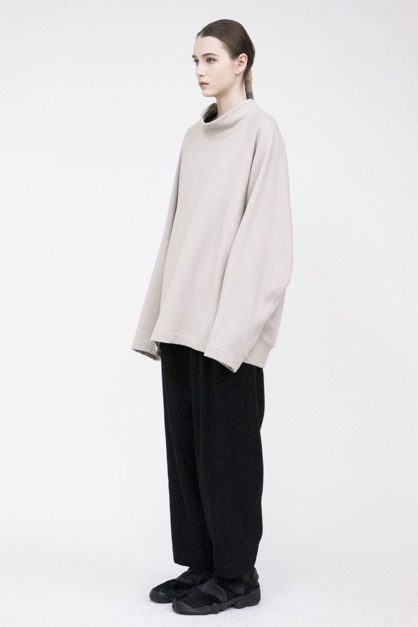 Pile Shape Knitted Sweat (Hi-neck)/ハイネックスウェット