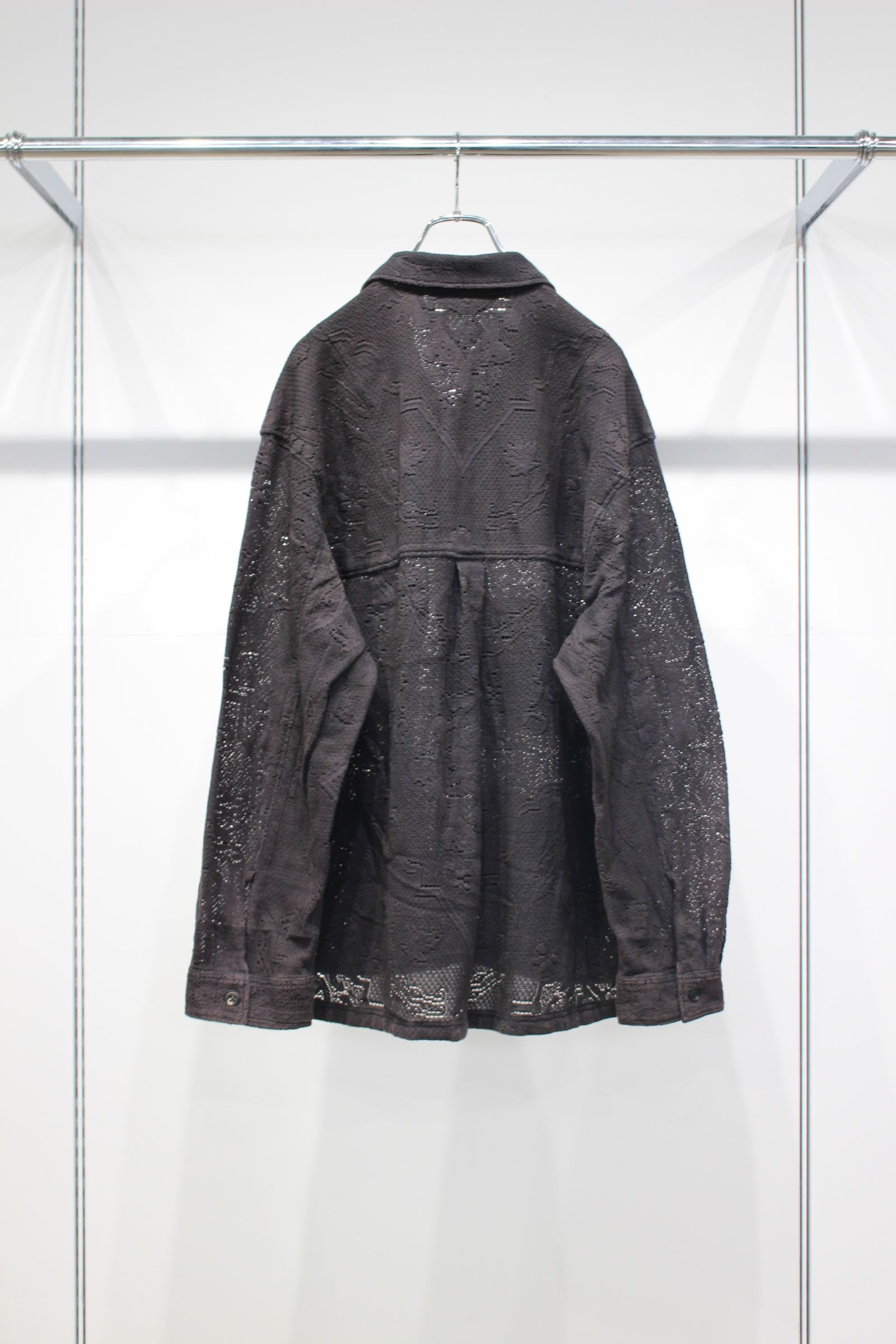 AGING LACE WORK SHIRT | BLACK | シャツ