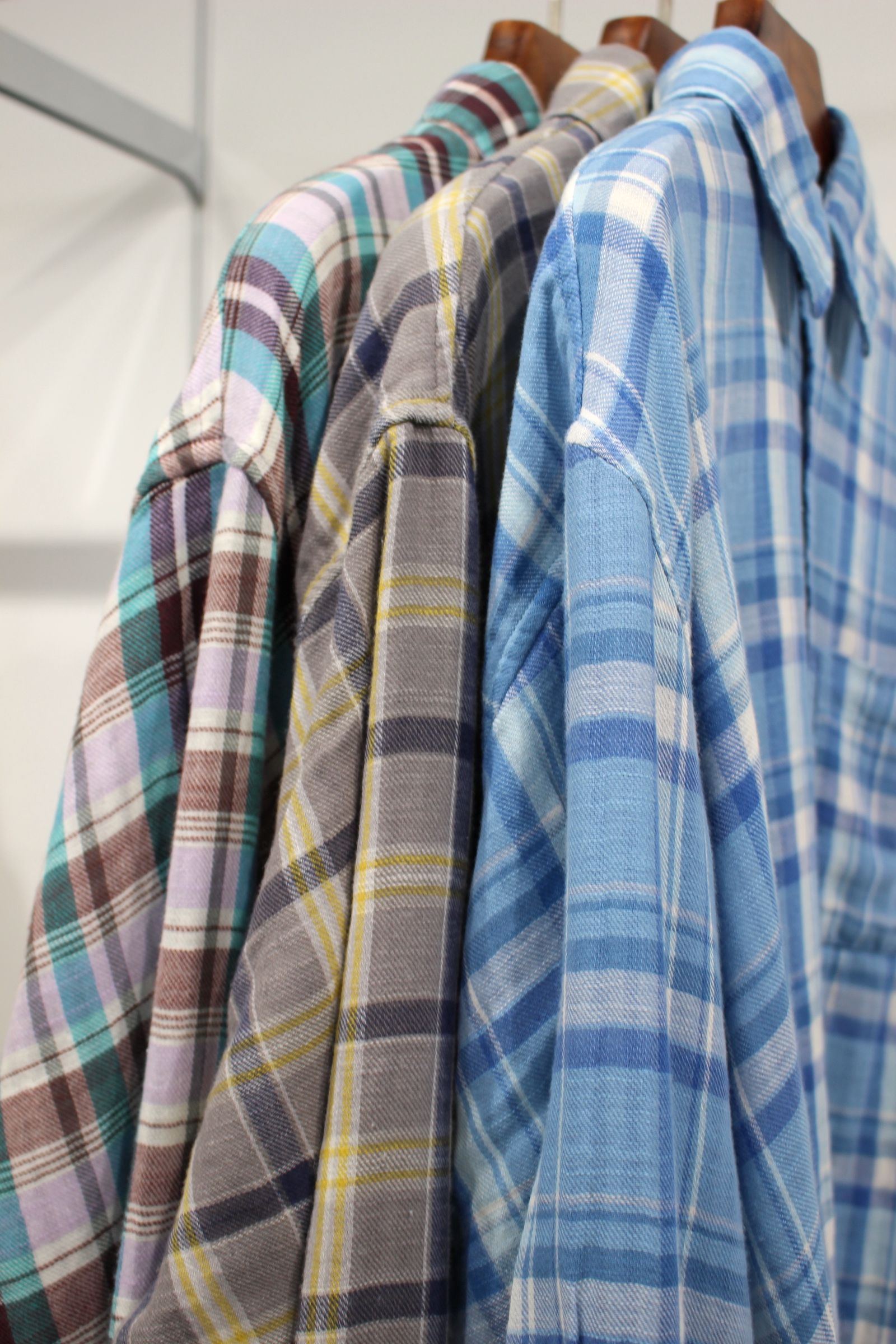 CHECK OVERSIZED SHIRT L/S/チェックシャツ/ラベンダー