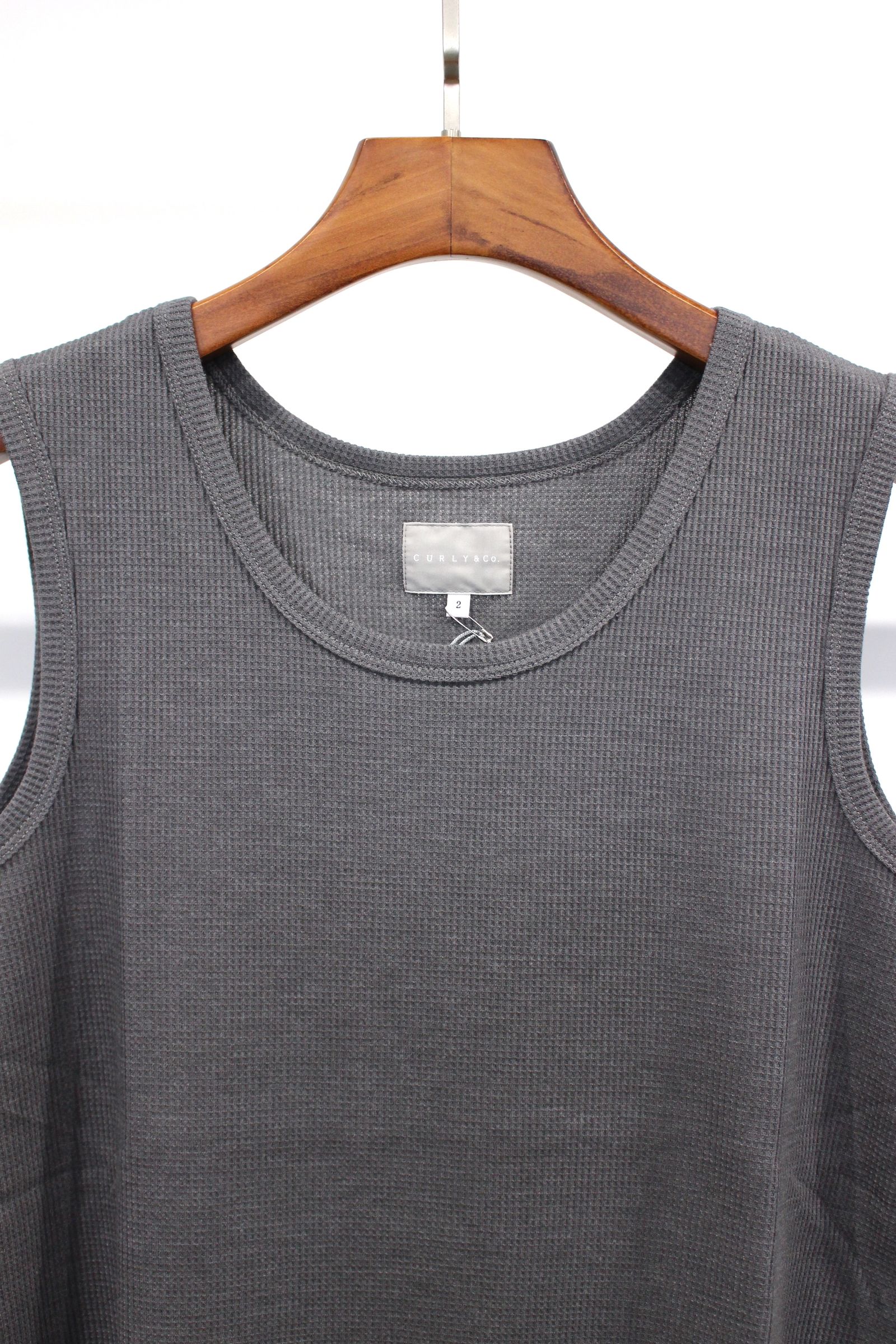 RECYCLED WAFFLE TANK/GRAY