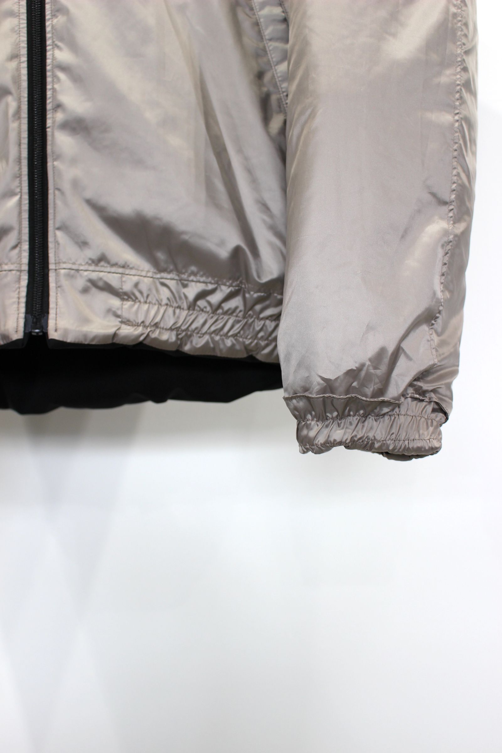 REVERSIBLE PADDED ZIP-UP BLOUSON/BLACK-MOCHA