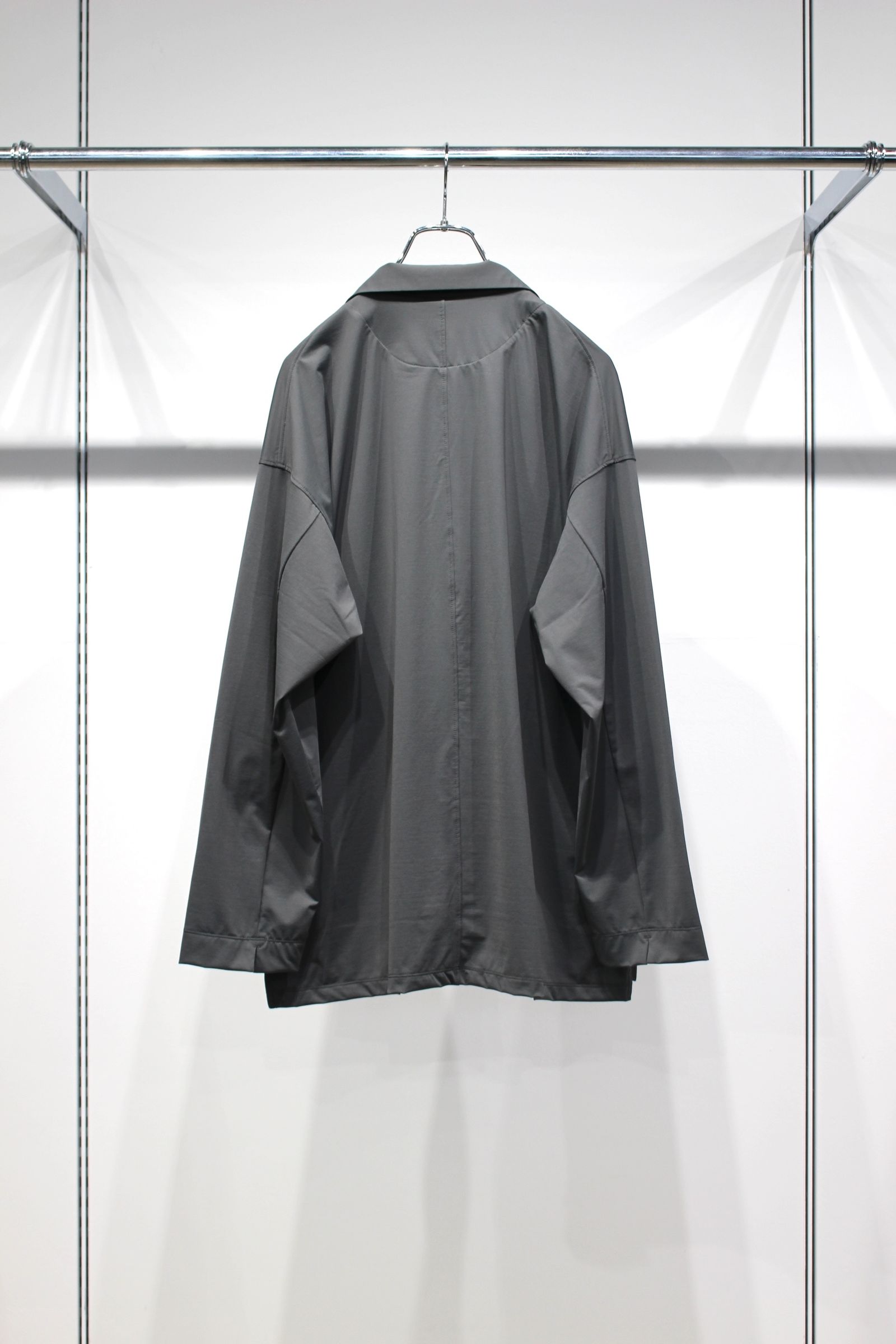 DRY COOL TRICOT SHIRT JACKET | MOSS GRAY | シャツジャケット