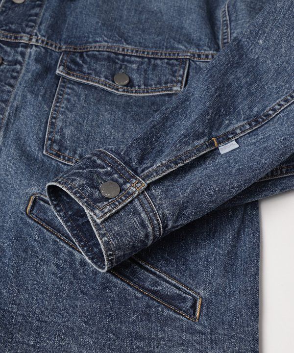 CUT OFF DENIM JACKET/INDIGO
