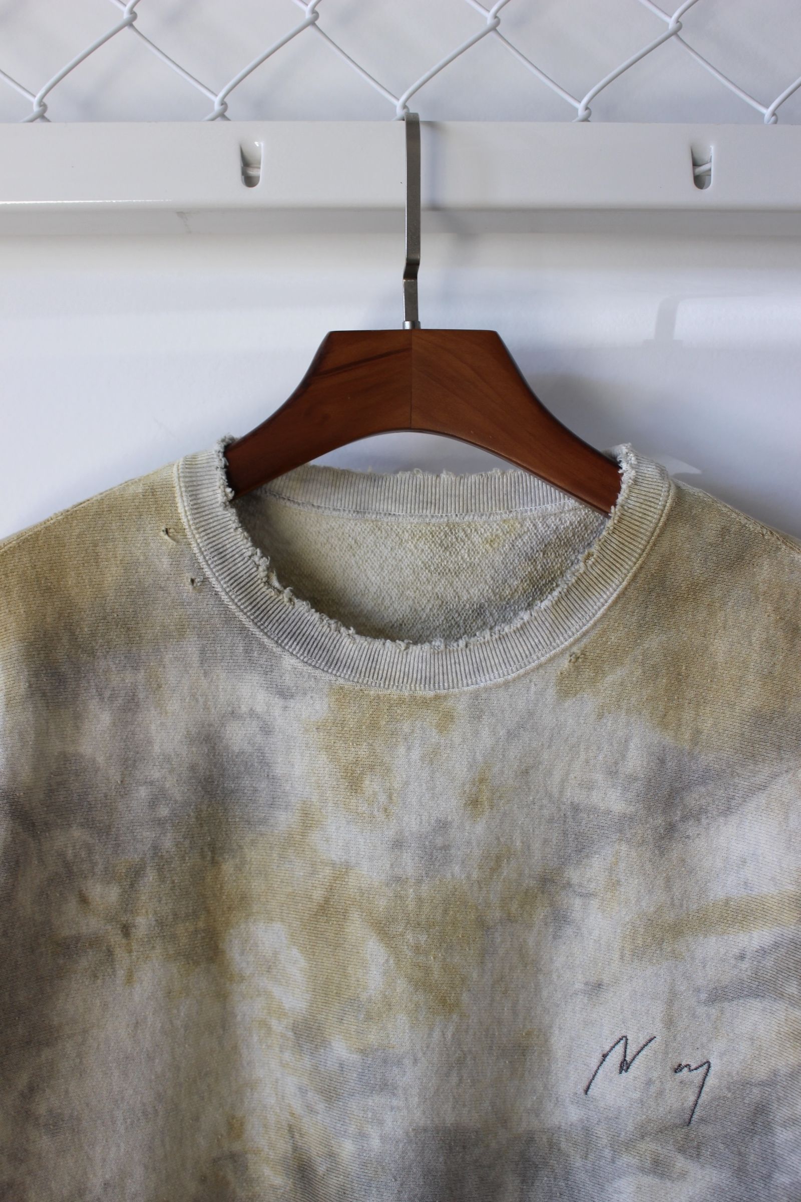 ANCELLM - MARBLING SWEAT SHIRT/BEIGE-BLACK | NapsNote