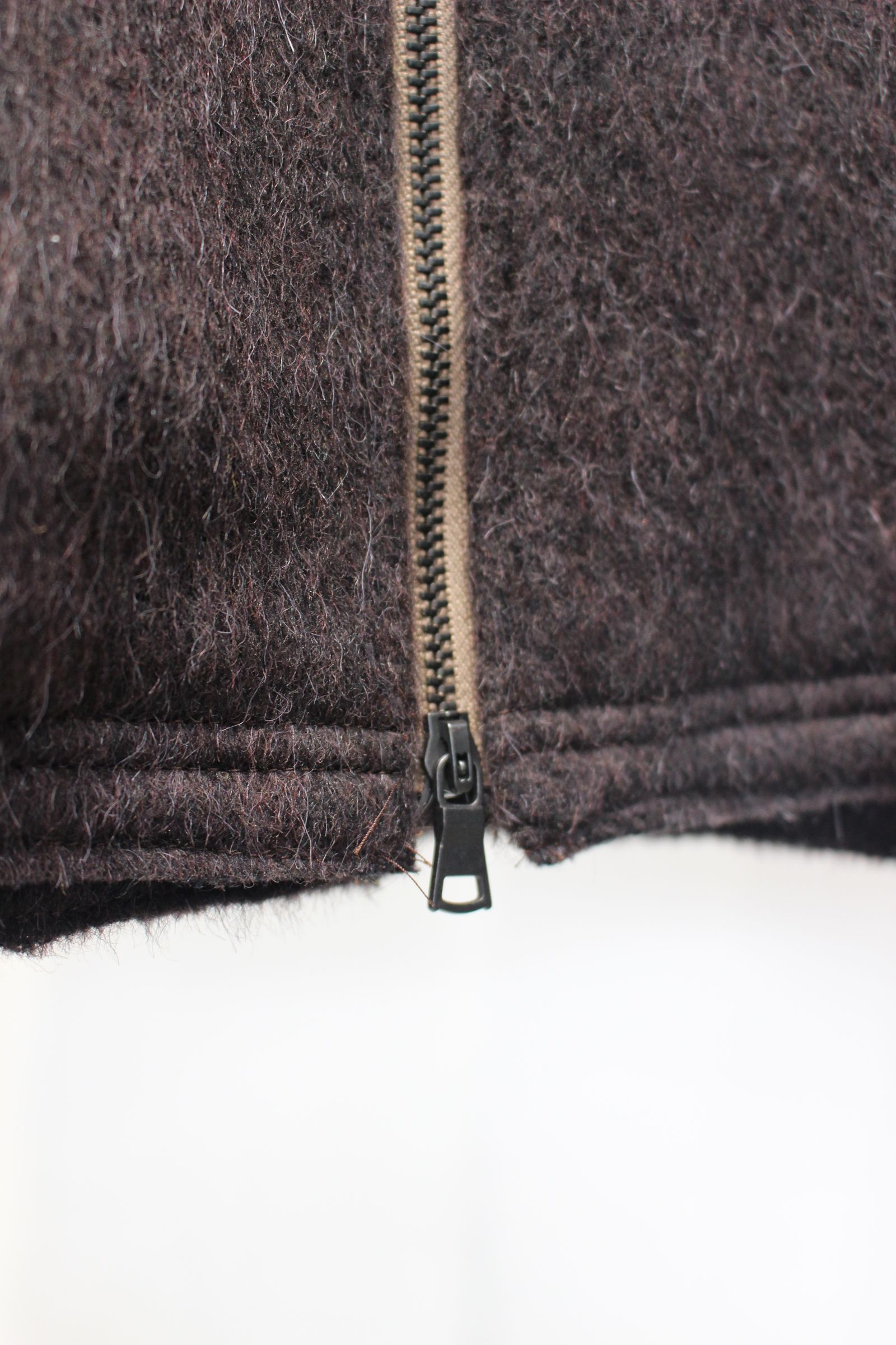 SHAGGY ZIP UP SHIRT | BROWN | ジップアップシャツ