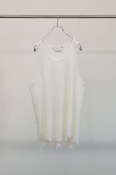 DAMAGE WAFFLE TANK TOP | WHITE | タンクトップ