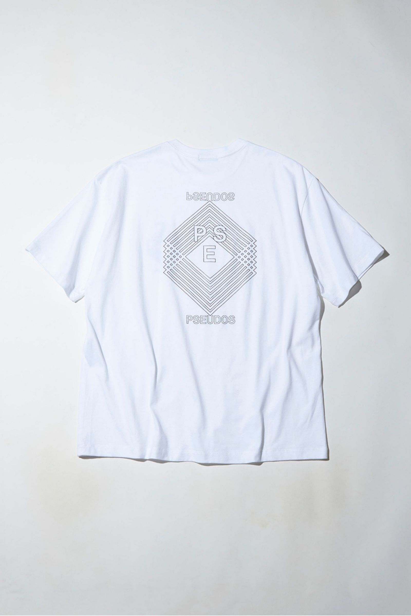 PRINTED CROSS NECK T-SHIRT SS -EFFECT-/プリントカットソー
