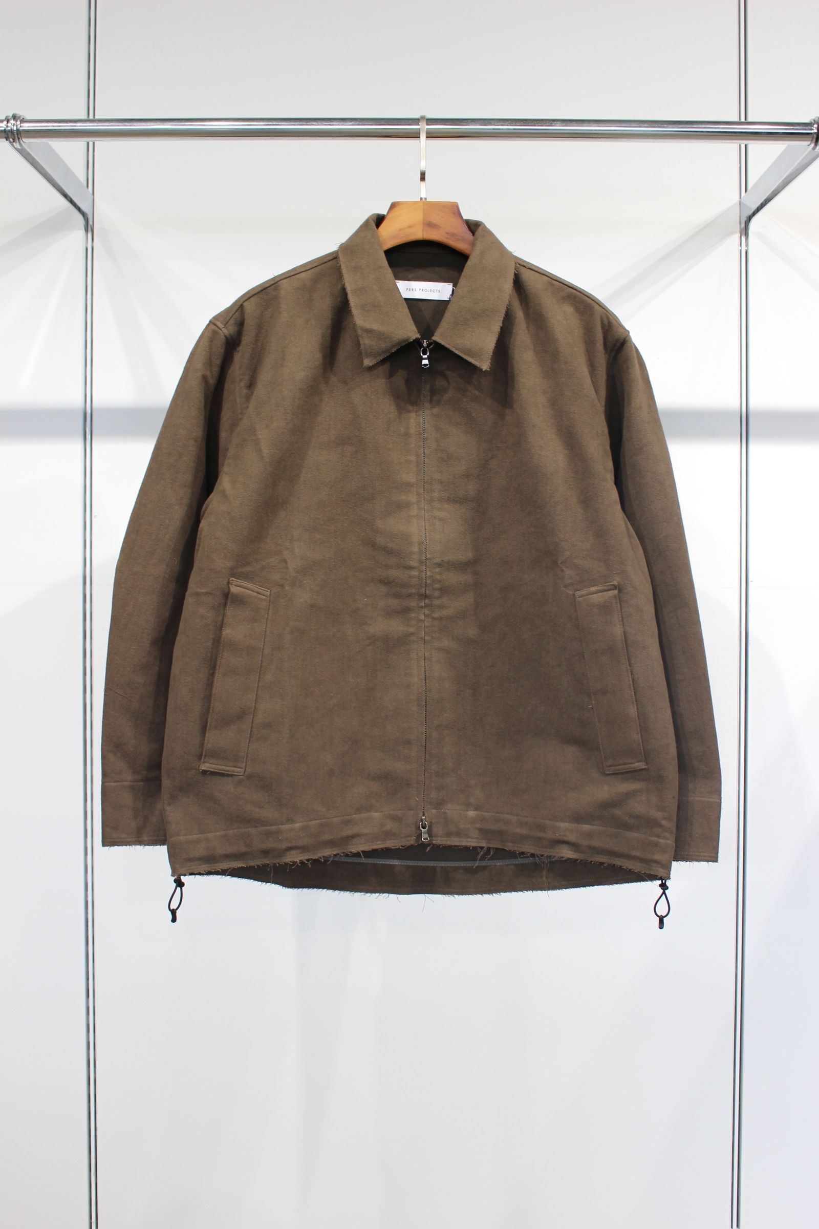 JENS SHORT BLOUSON | KHAKI | コットンスウェードジャケット