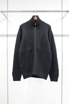 LIMITED HAND FRAMED DRIVERS ZIP KNIT/BLACK