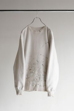 HAND PAINTING SWEAT SHIRT/WHITE
