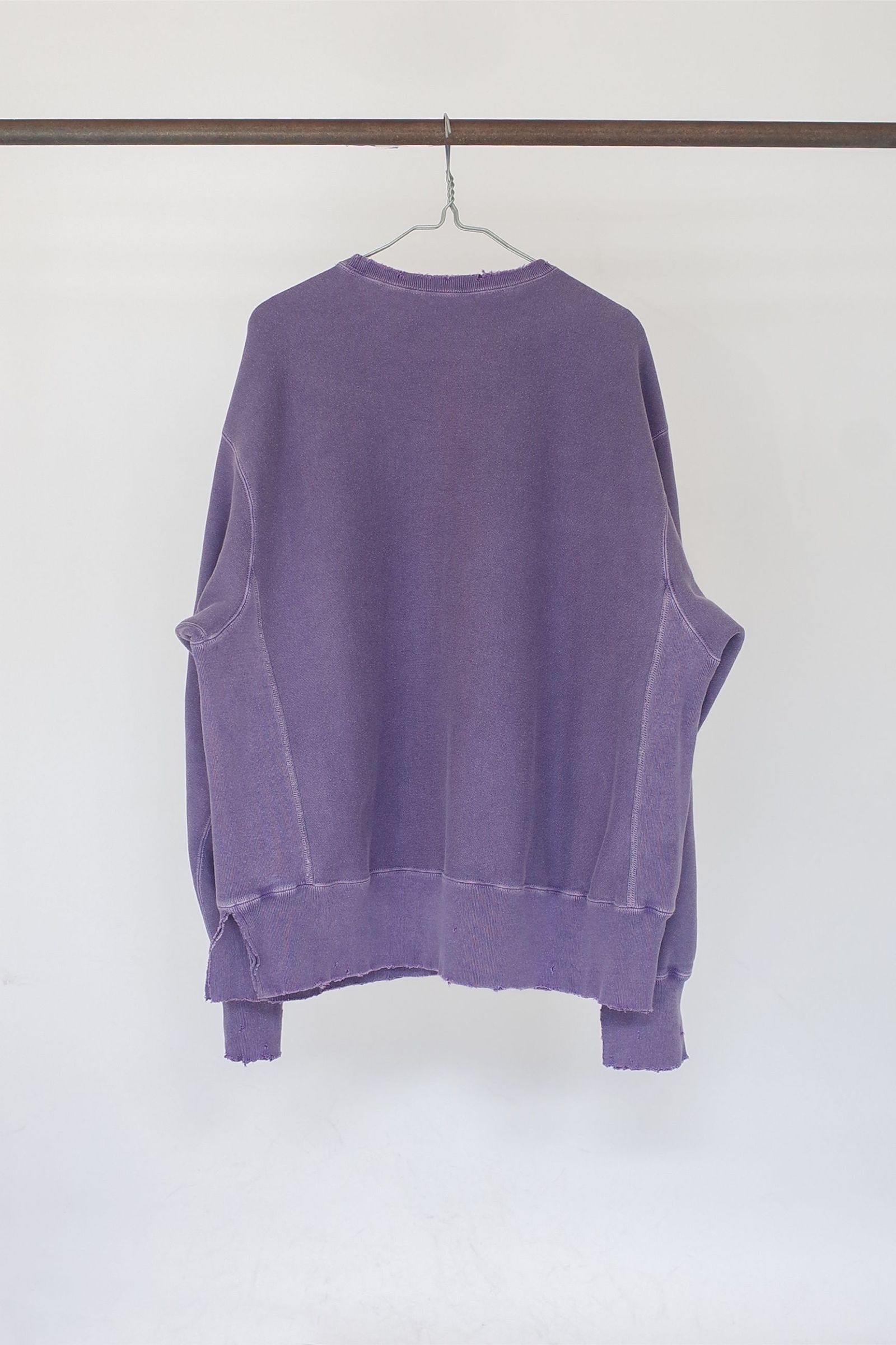 ANCELLM - DAMAGE SWEAT SHIRT/DUSKY PURPLE | NapsNote