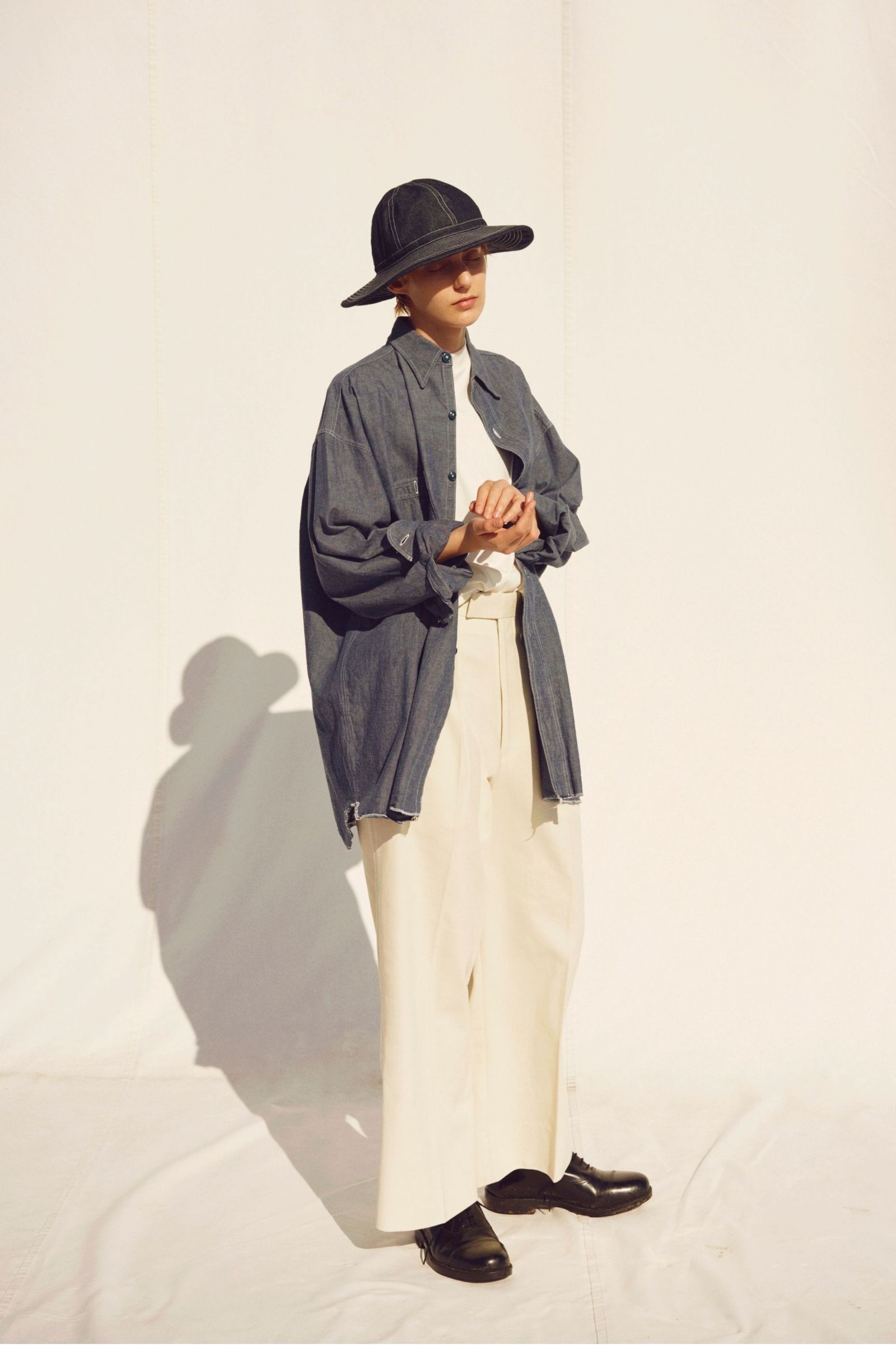 TURKISH OGARNIC DRILL 1-TUCK BAGGY SLACKE/スラックス