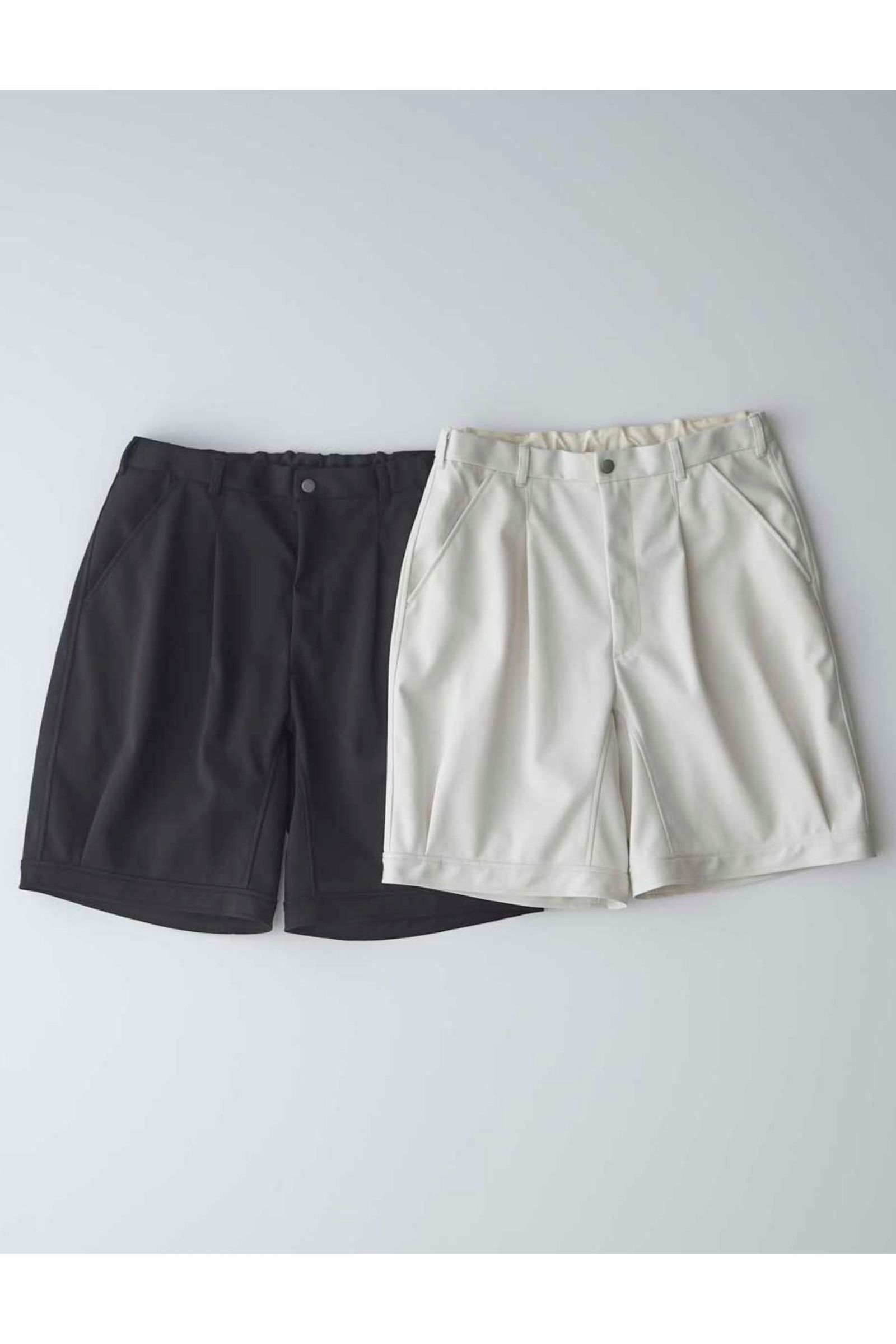 TEXBRID® HEM TUCK SHORTS | DULL WHITE | ショートパンツ