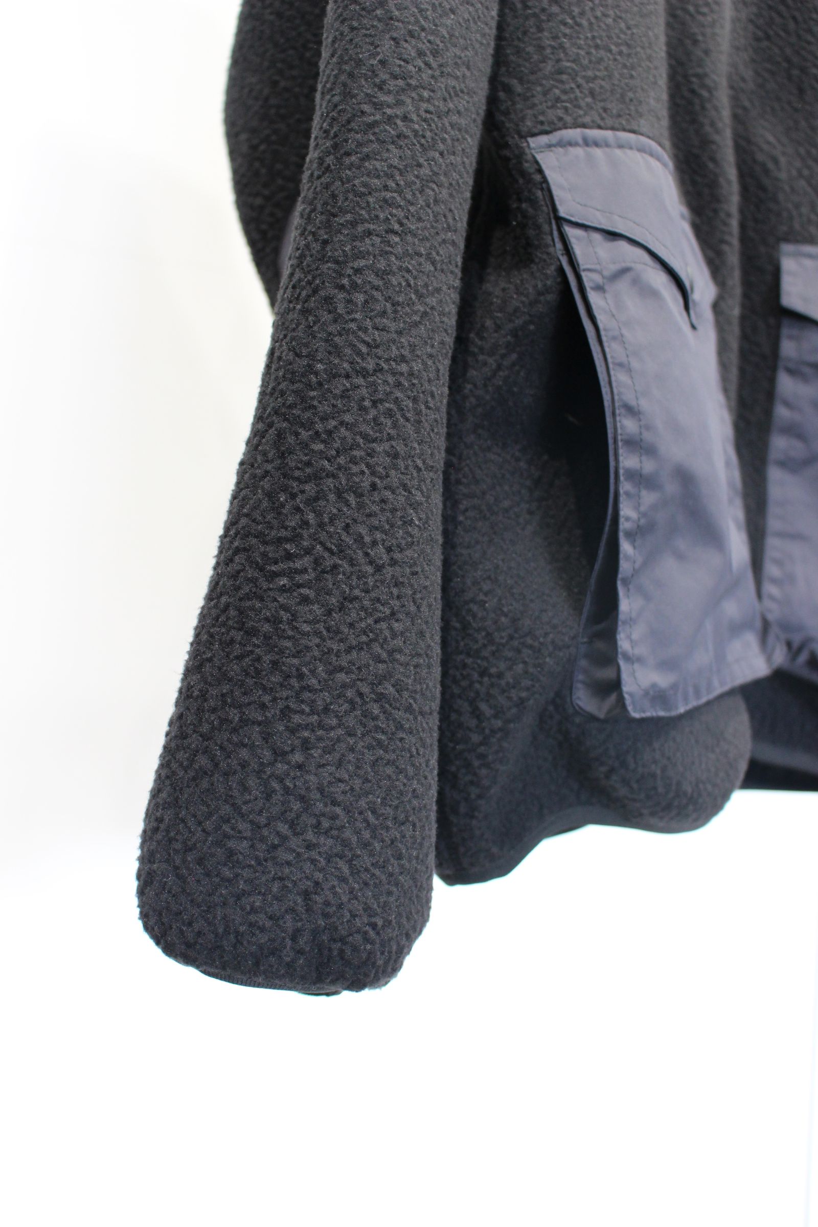 [ラスト1点] FLEECE HOODED JACKET | BLACK | フリースジャケット
