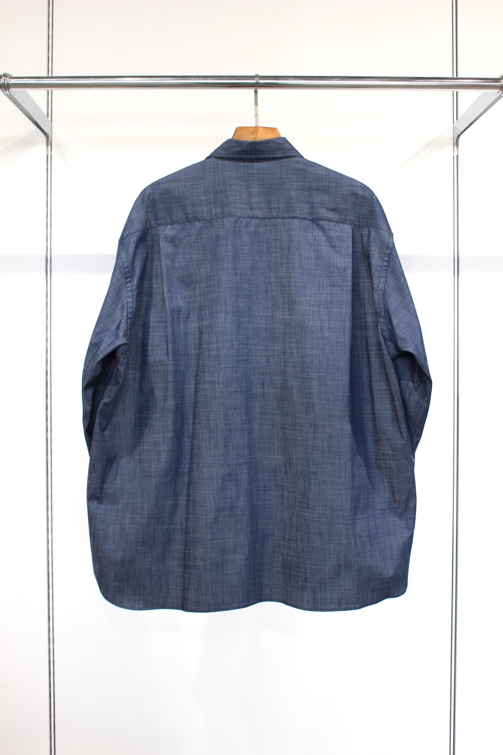 STEP POCKET FLYFRONT SHIRT/INDIGO