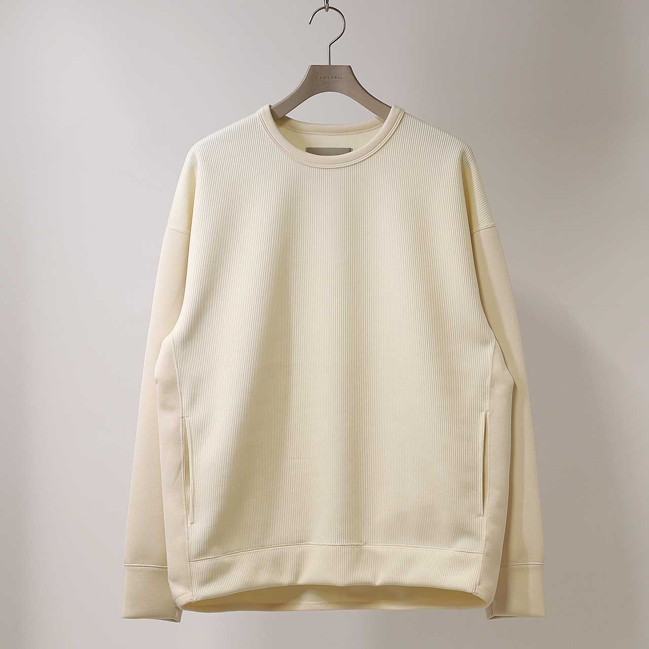 KNIT-COMBI RAYON DOUBLE-KNIT P/O | IVORY | クルーネックプルオーバー