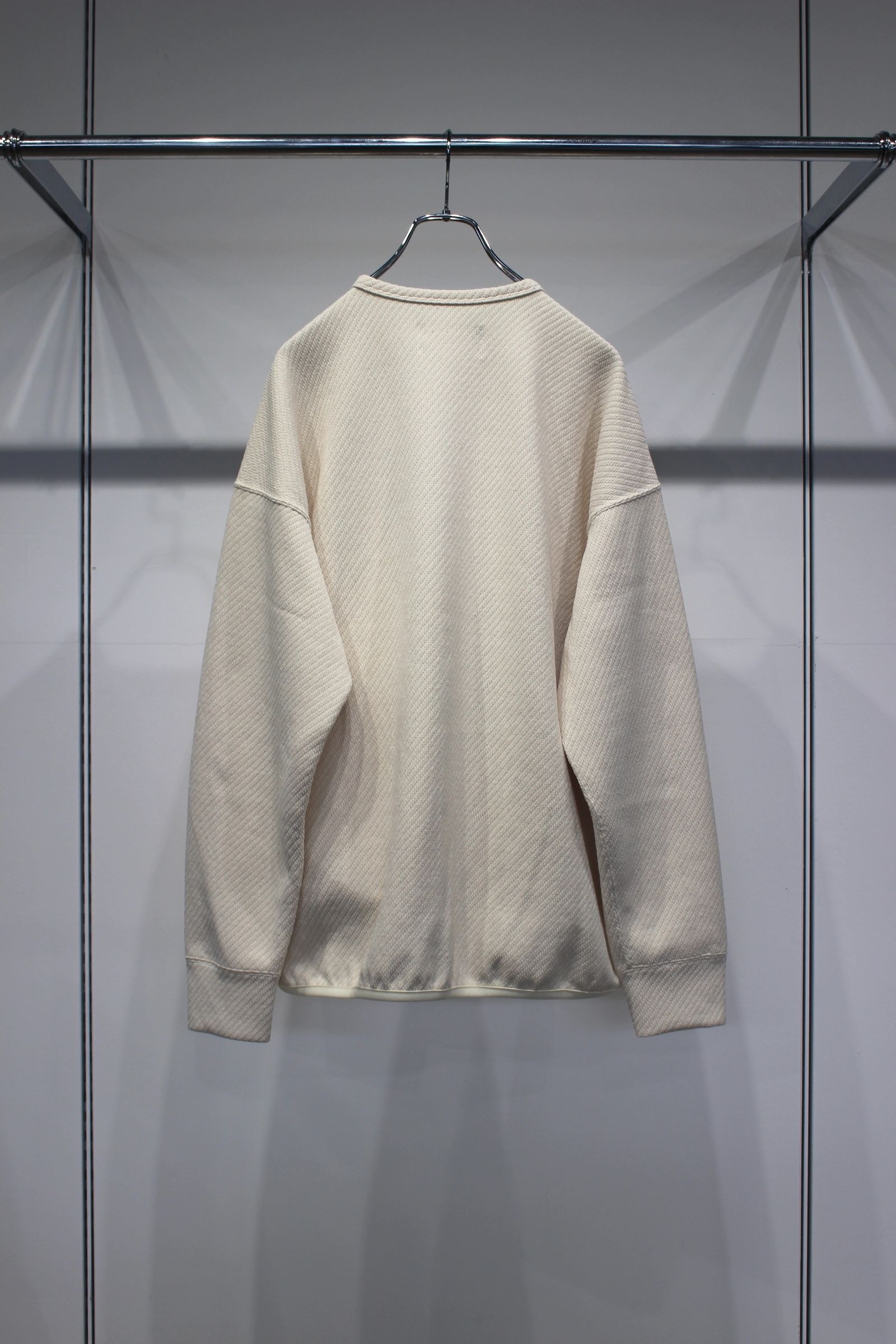 MOLLE YARN TWILL KNIT P/O | IVORY | クルーネックプルオーバー