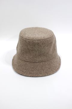 [ラスト1点] HEAVY WOOL CASHMERE TRICOTINE BUCKET HAT | BEIGE | バケットハット