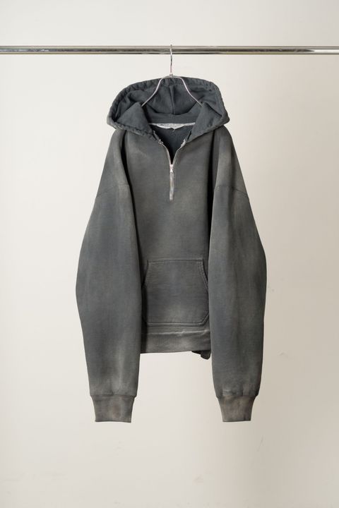FLEECE-LINED SWEAT HOODIE | BLACK | フーディー