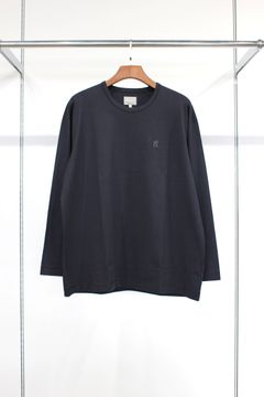 EMBROIDERY L/S TEE/GRAPHITE