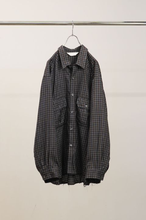 NEL CHECK OVER WORK SHIRT | NAVY | ネルシャツ